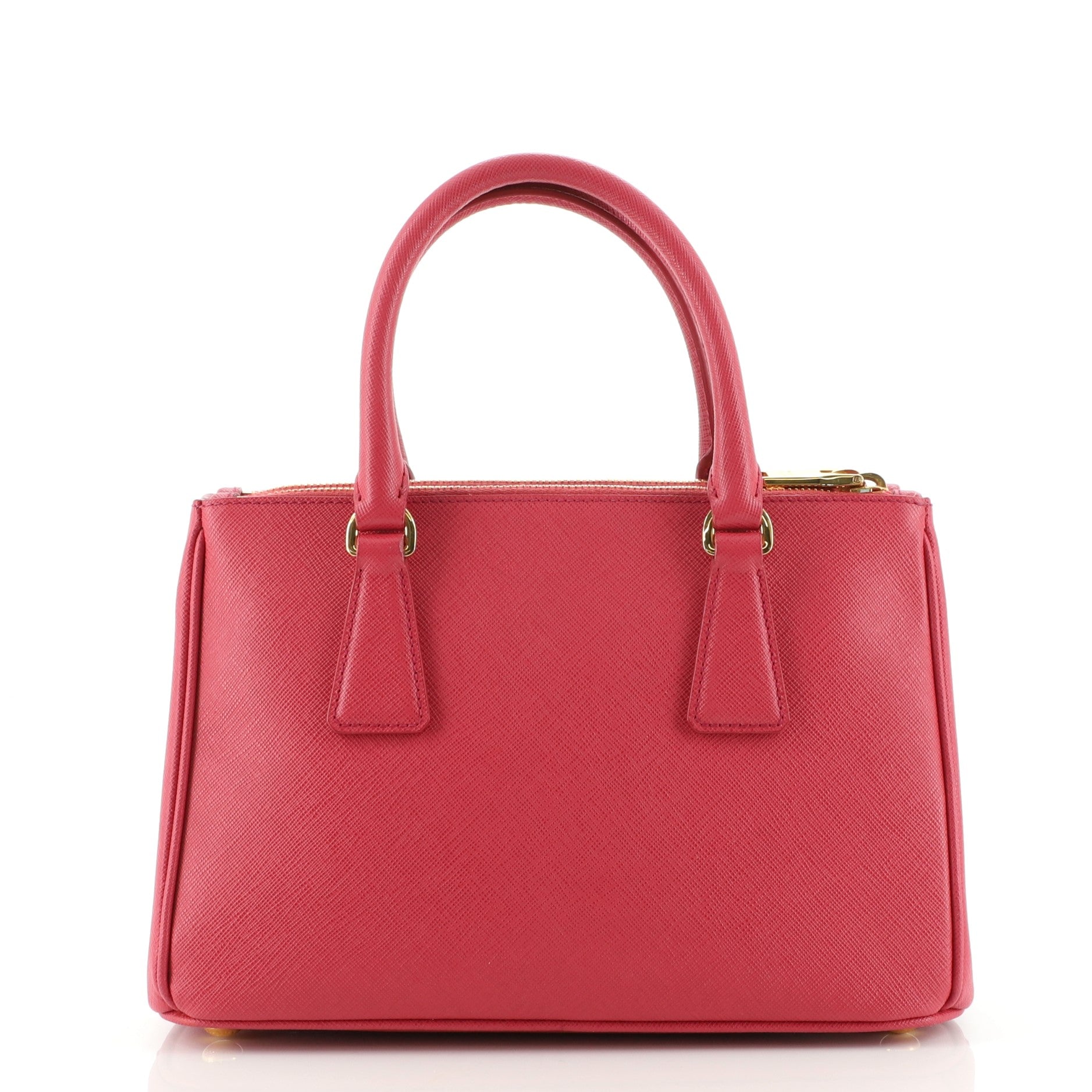 Double Zip Lux Tote Saffiano Leather Mini