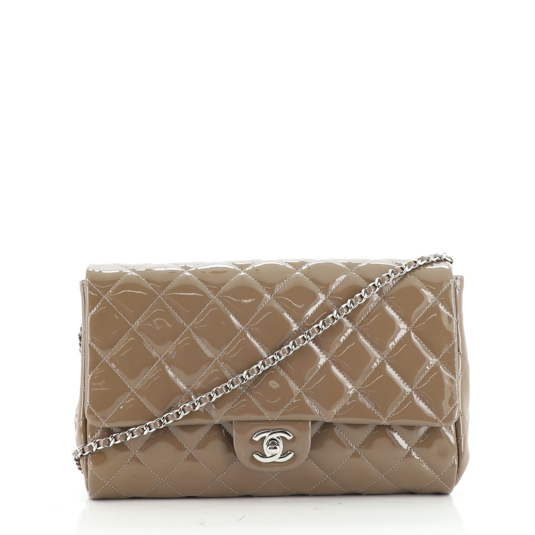 Clutch with Chain Quilted Patent