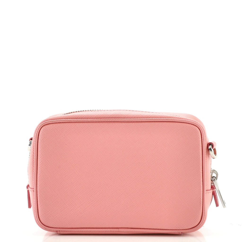Camera Shoulder Bag Saffiano Leather Mini