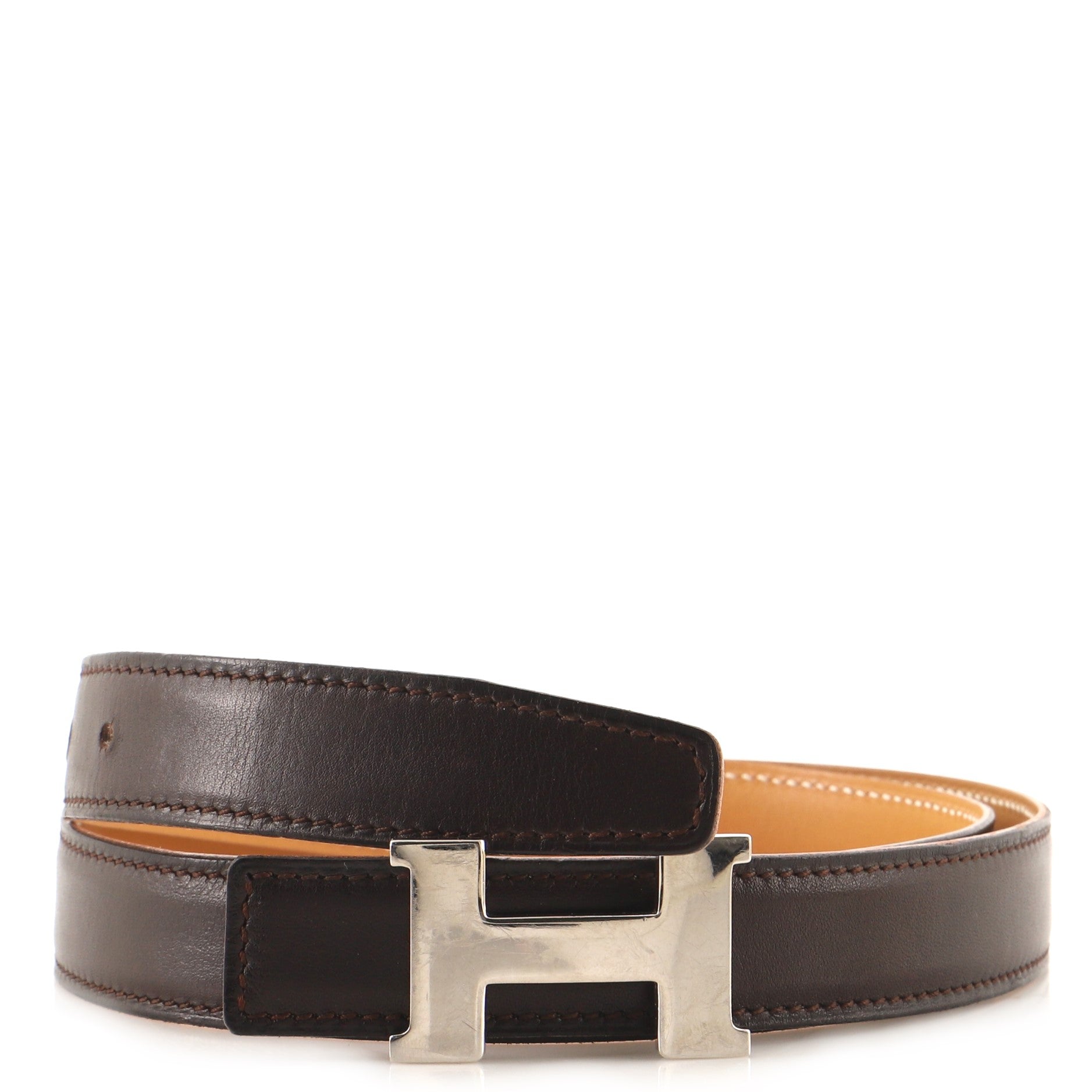 Constance Reversible Belt Leather Thin 80