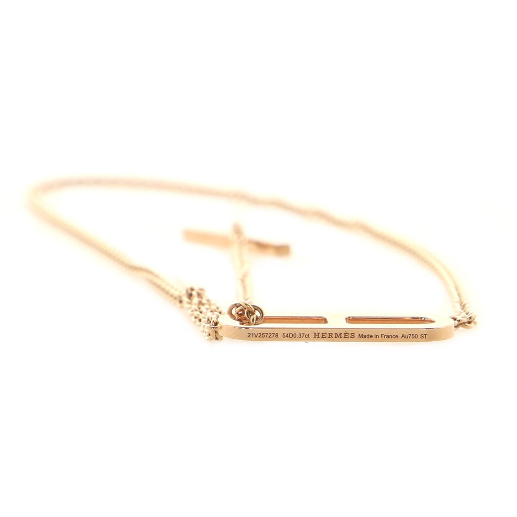 Ever Chaine d'Ancre Lariat Necklace 18K Rose Gold with Diamonds Small