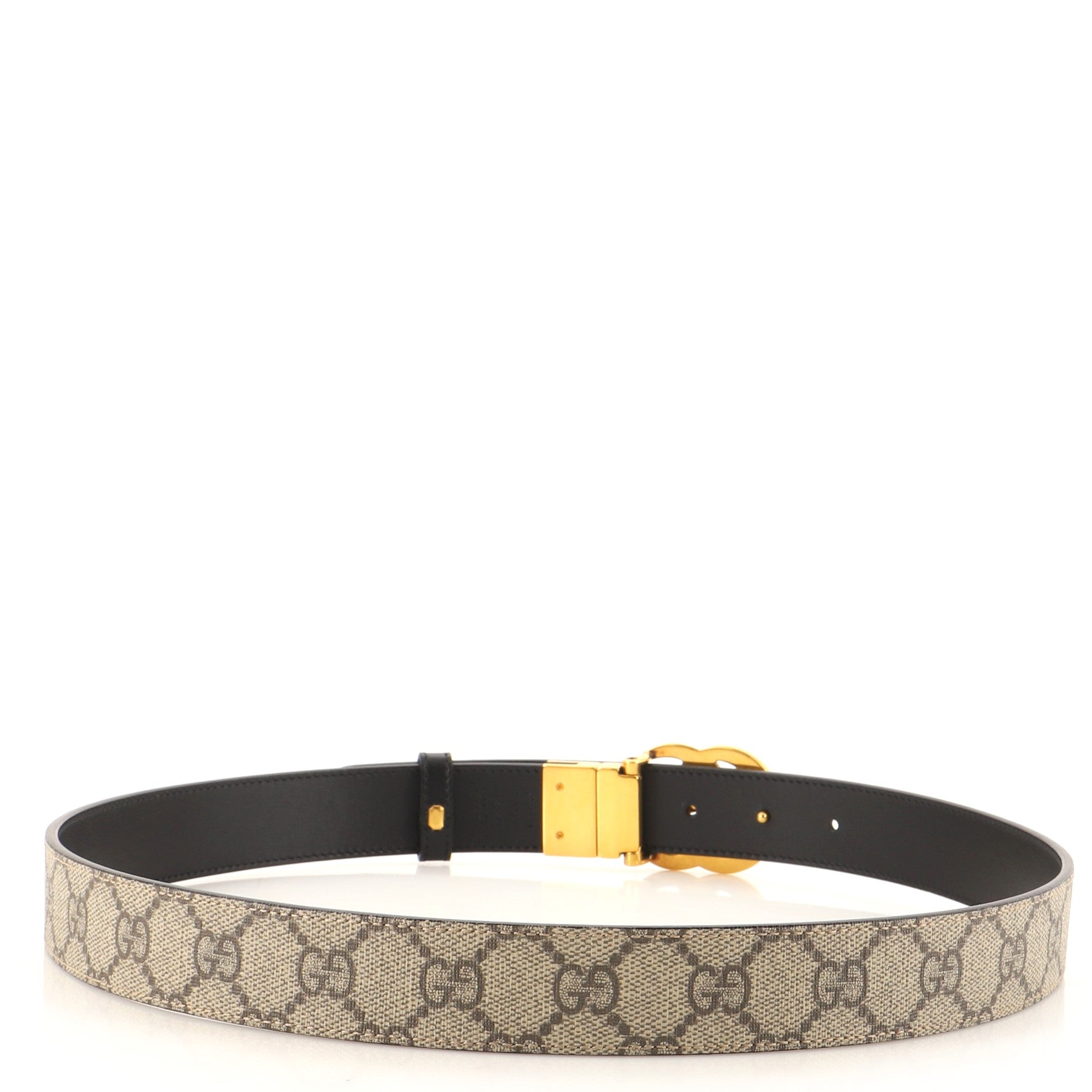 GG Marmont Reversible Belt GG Coated Canvas and Leather Medium 85