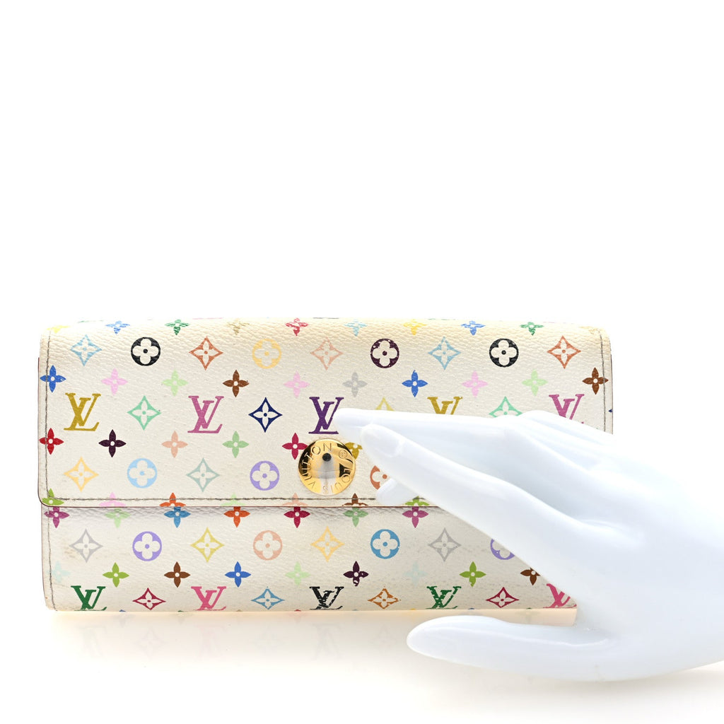 Monogram Multicolor Sarah Wallet White Litchi