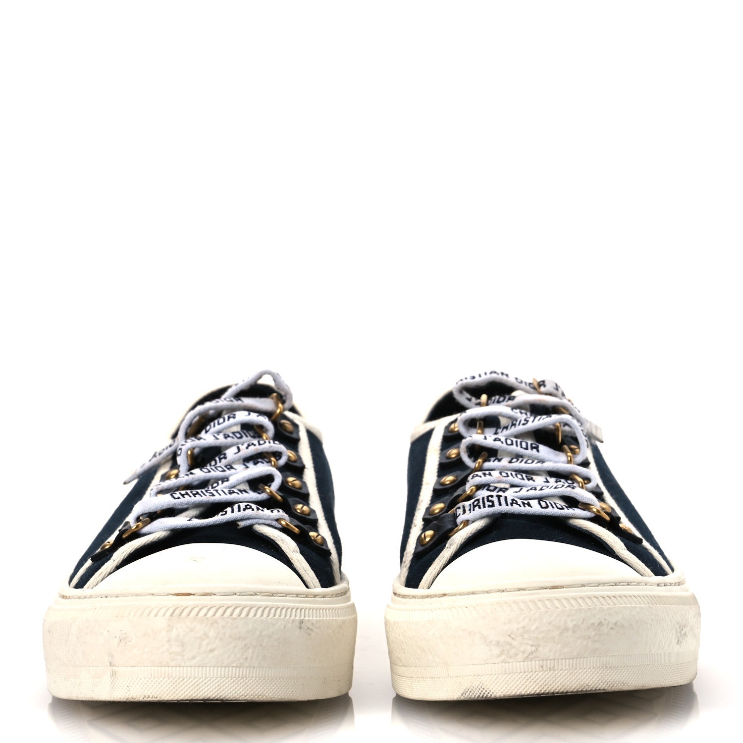 Canvas Womens Walk'n Dior Low Top Sneakers 40 Navy
