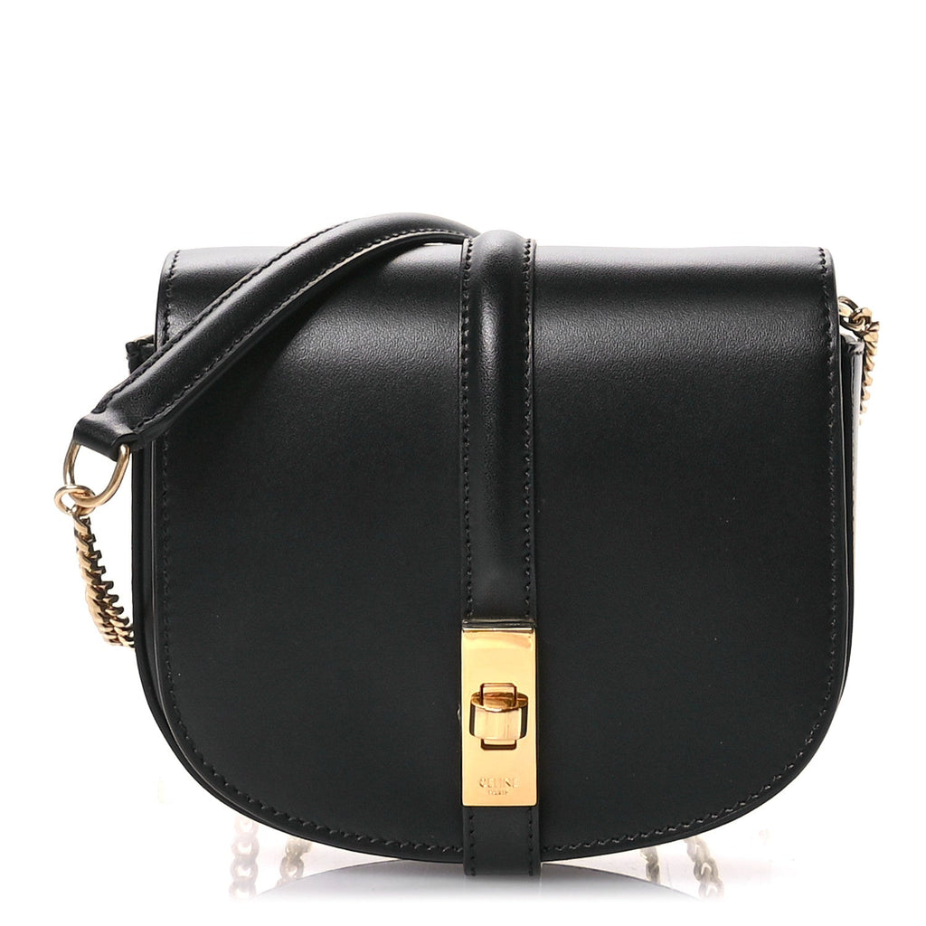 Calfskin Besace Small 16 Wallet on Chain Black