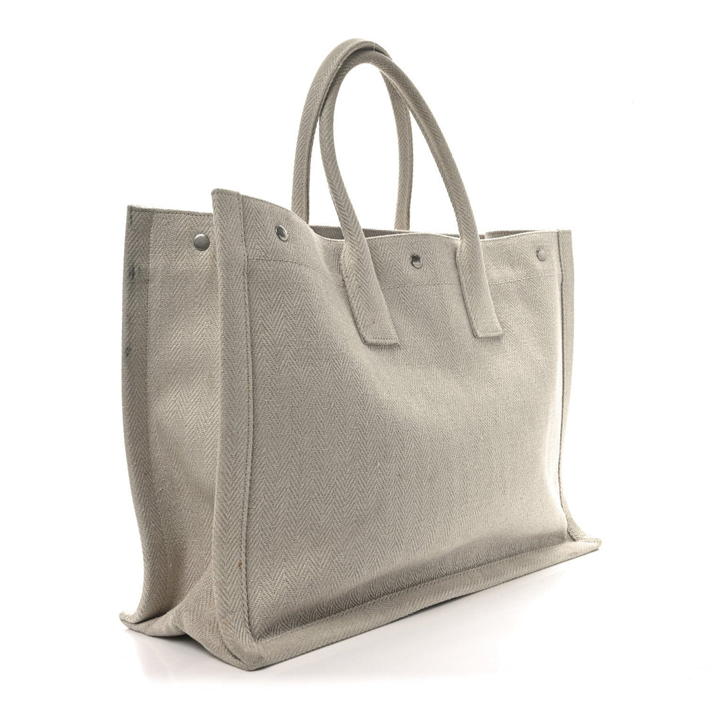 Cotton Linen Rive Gauche Tote Light Shell