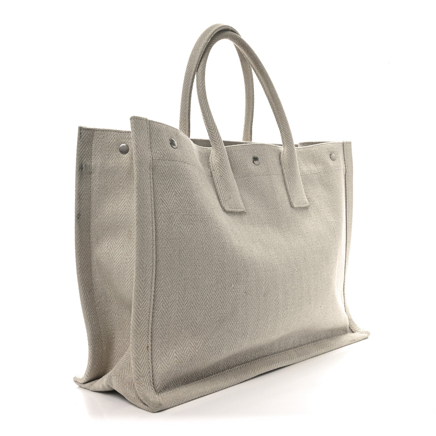 Cotton Linen Rive Gauche Tote Light Shell
