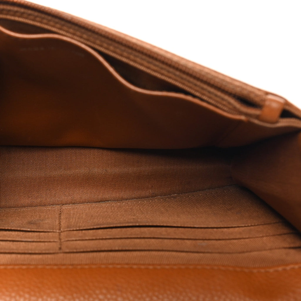 Caviar Quilted Wallet On Chain WOC Light Brown