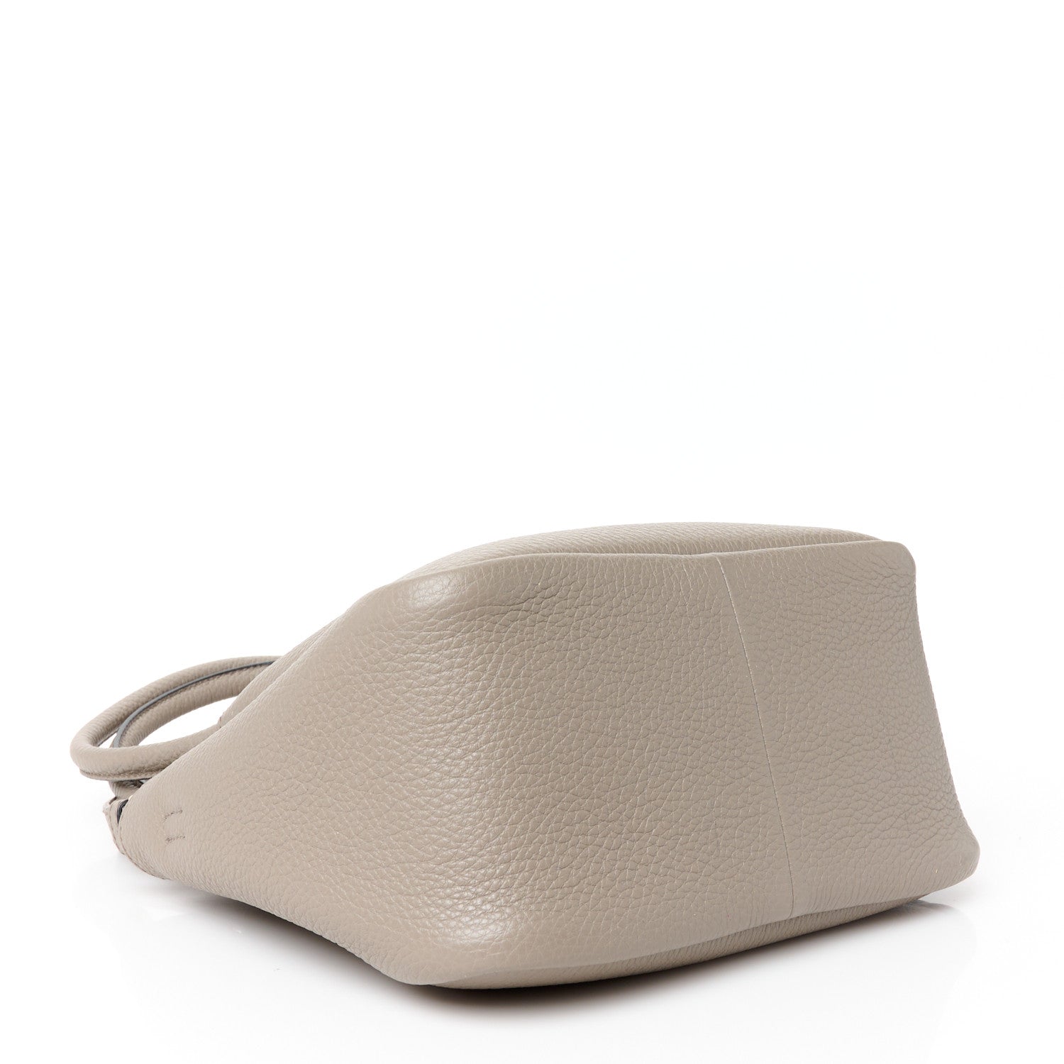 Vitello Daino Soft Mini Zippered Top Handle Bag Argilla
