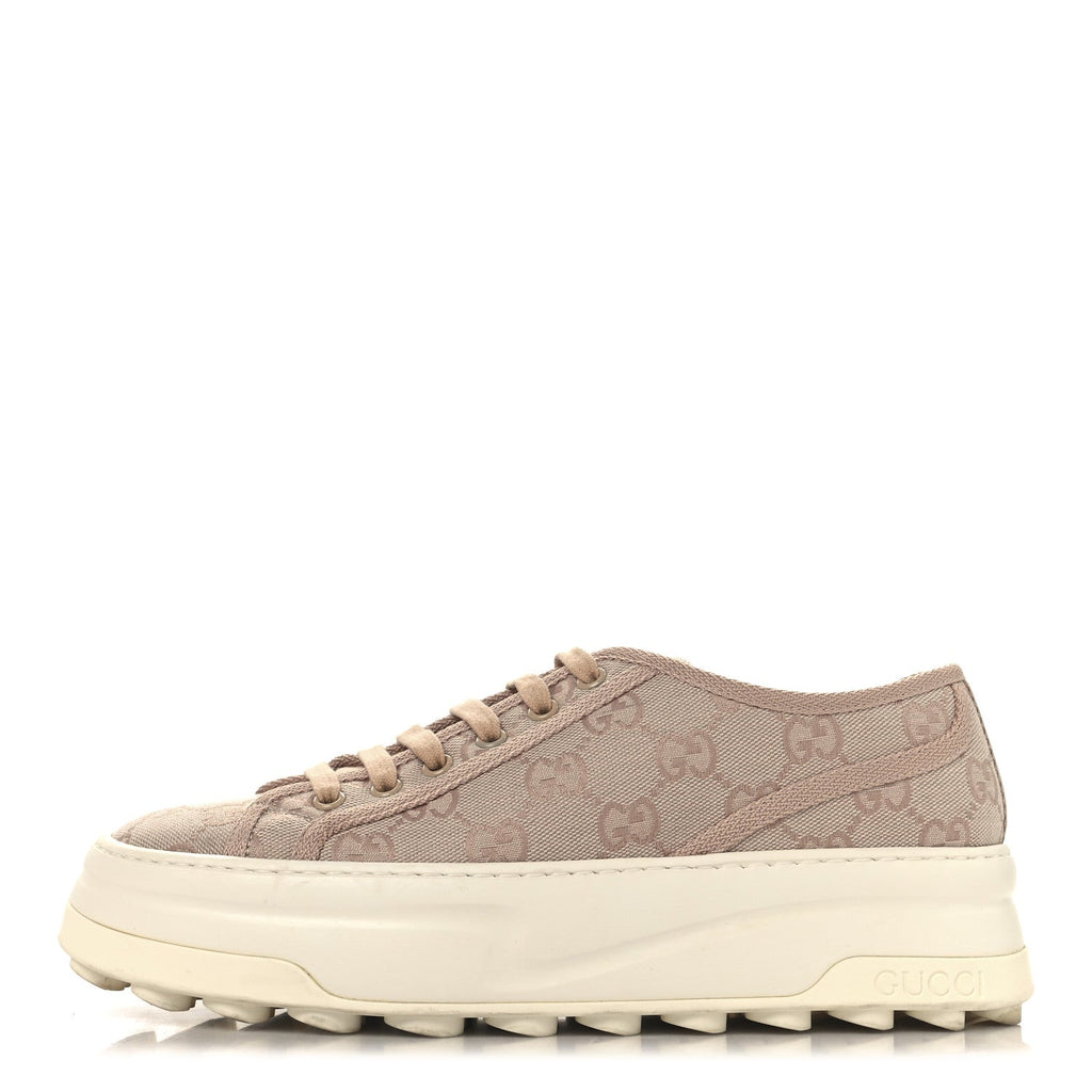 GG Monogram Womens 1977 Tennis Platform 52mm Sneakers 39 Skin Rose