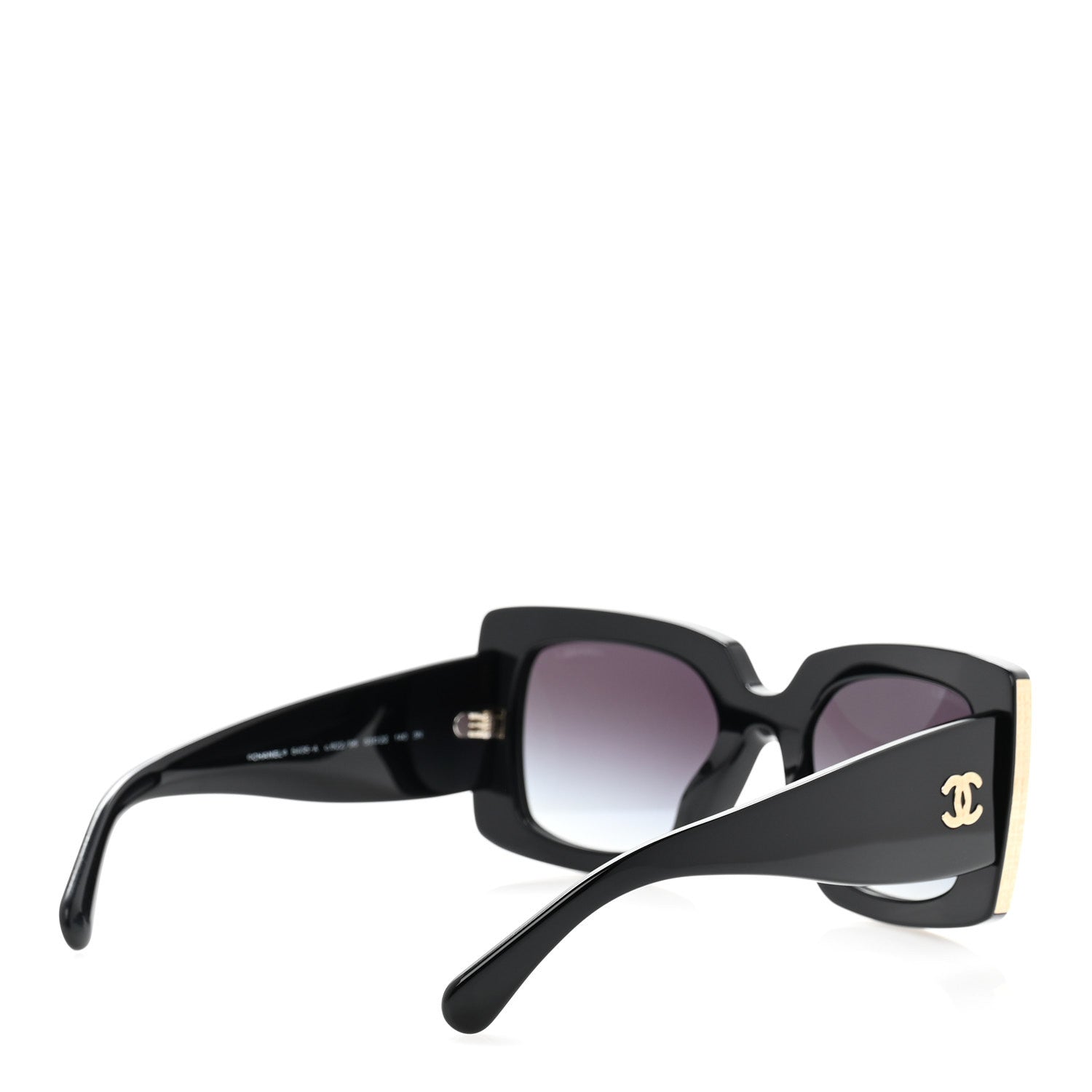 Acetate Rectangle Sunglasses 5435-A Black