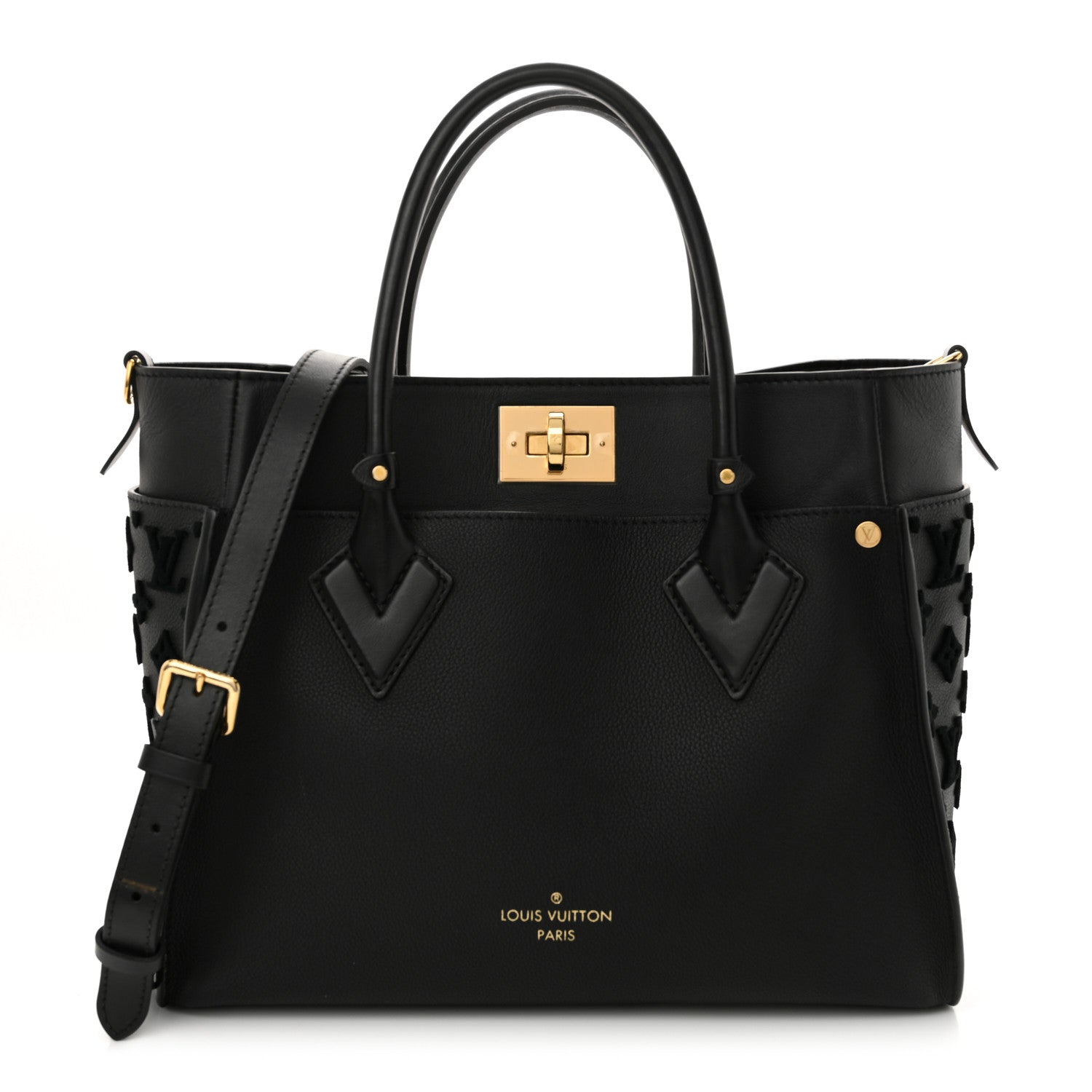 Calfskin Monogram Tufting On My Side Black