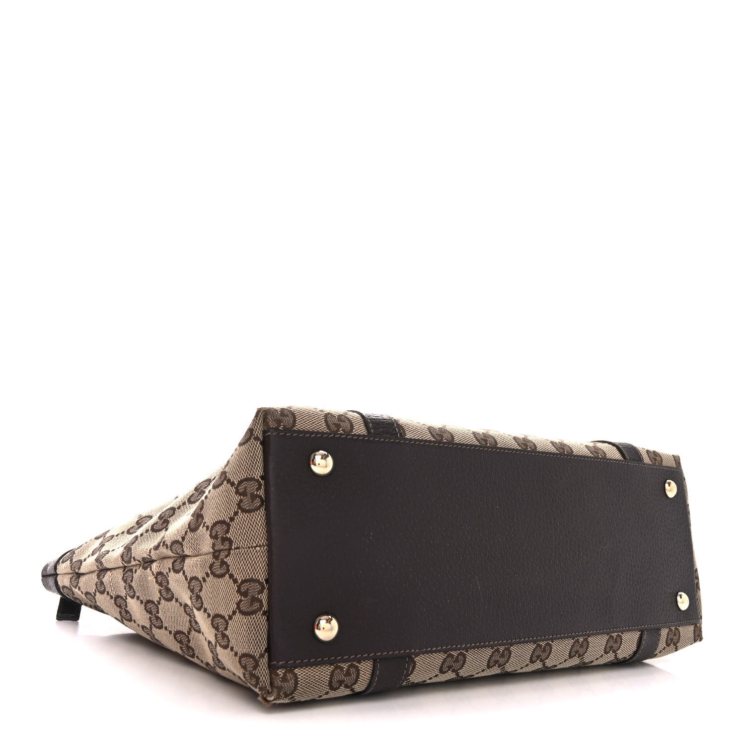 Monogram Medium Abbey Tote Dark Brown