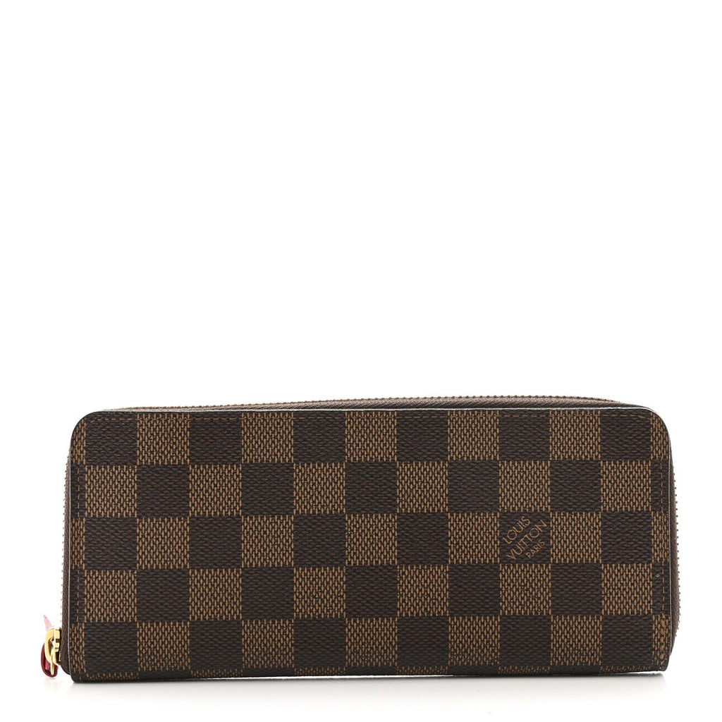 Damier Ebene Clemence Wallet Cherry