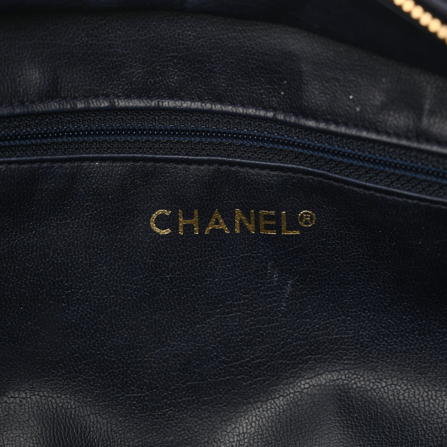 Lambskin Quilted Shoulder Bag Navy