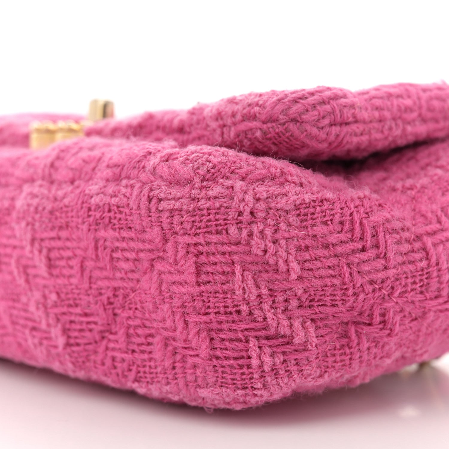Tweed Quilted Chanel 19 Waist Bag Pink