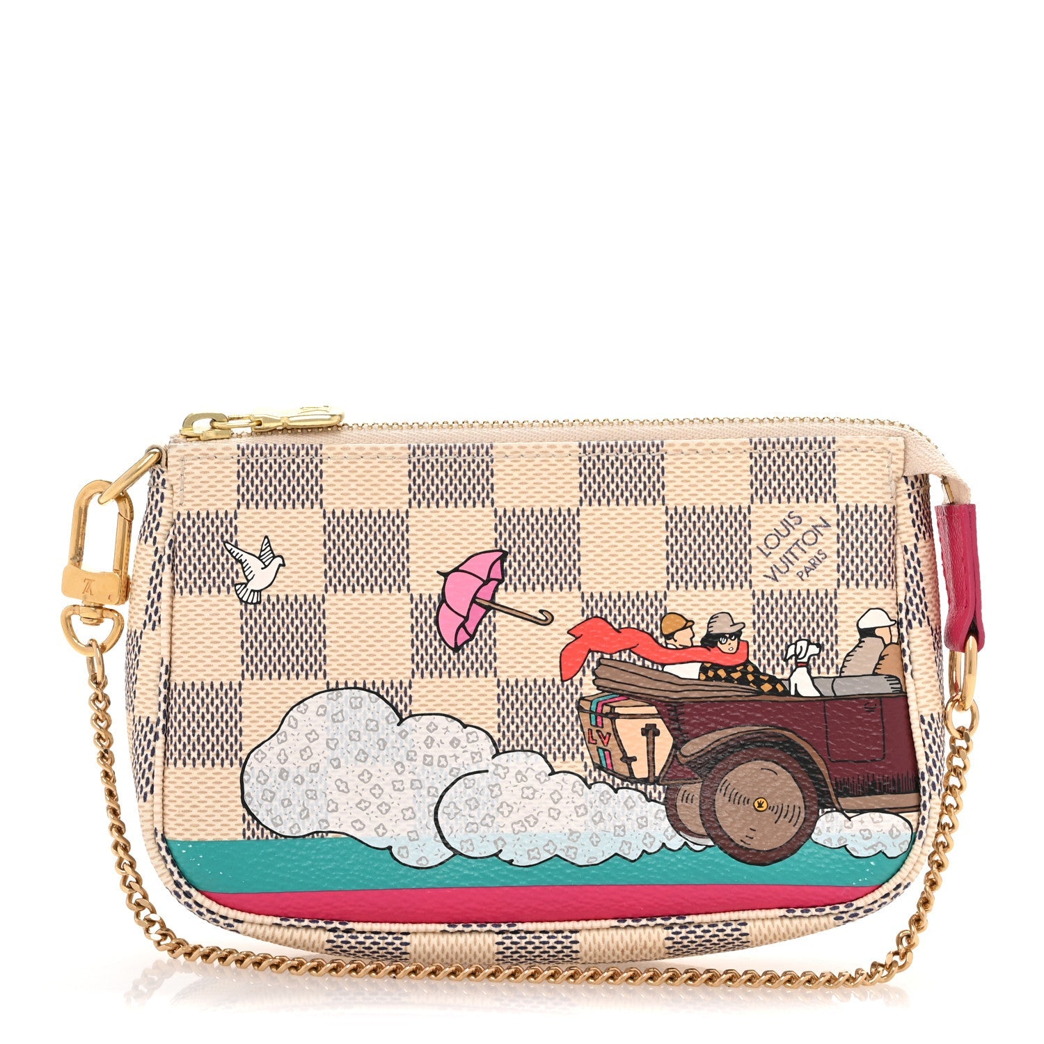 Damier Azur 2015 Christmas Animation Mini Pochette Accessories