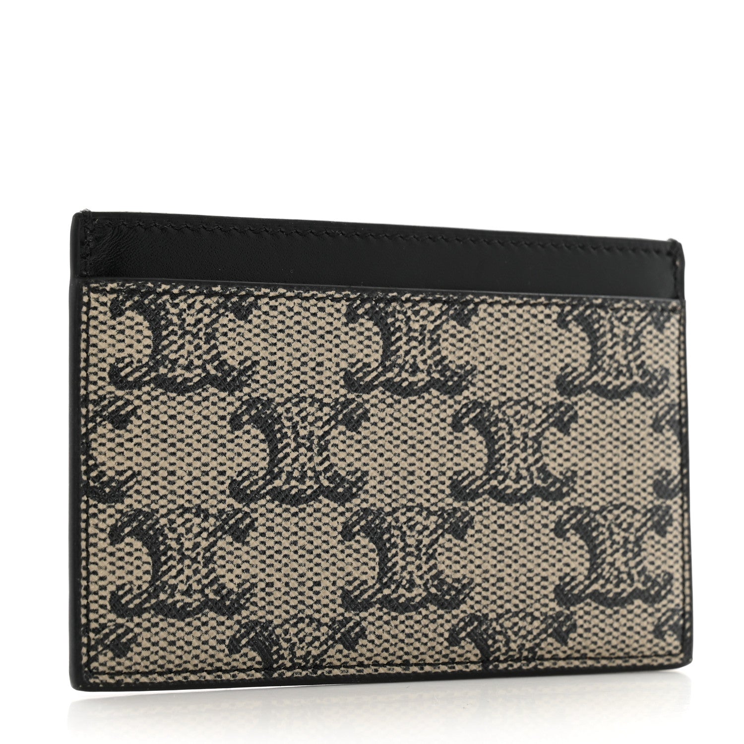 Triomphe Canvas  Holder Beige Black