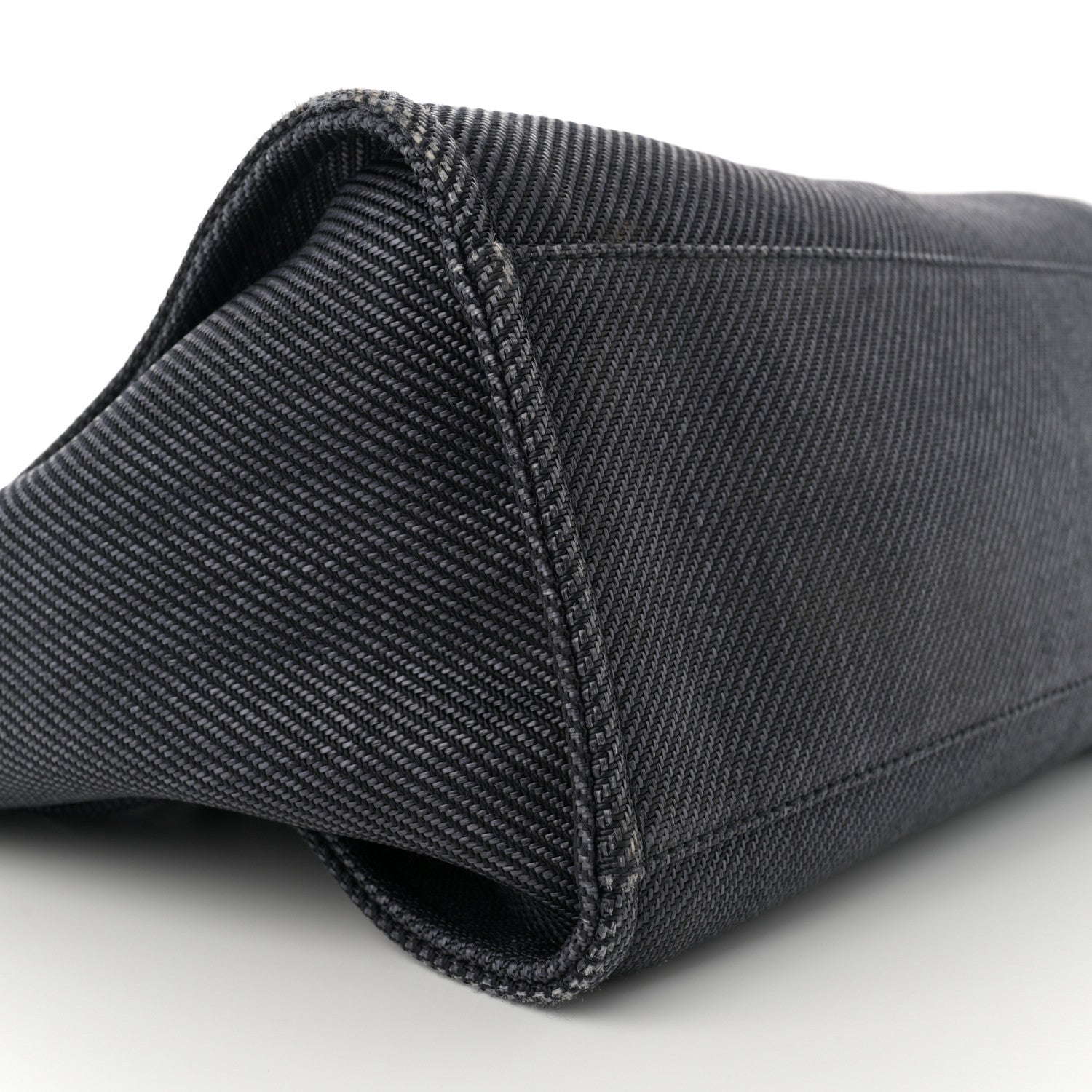 Mixed Fibers Calfskin Striped Medium Deauville Tote Black Black