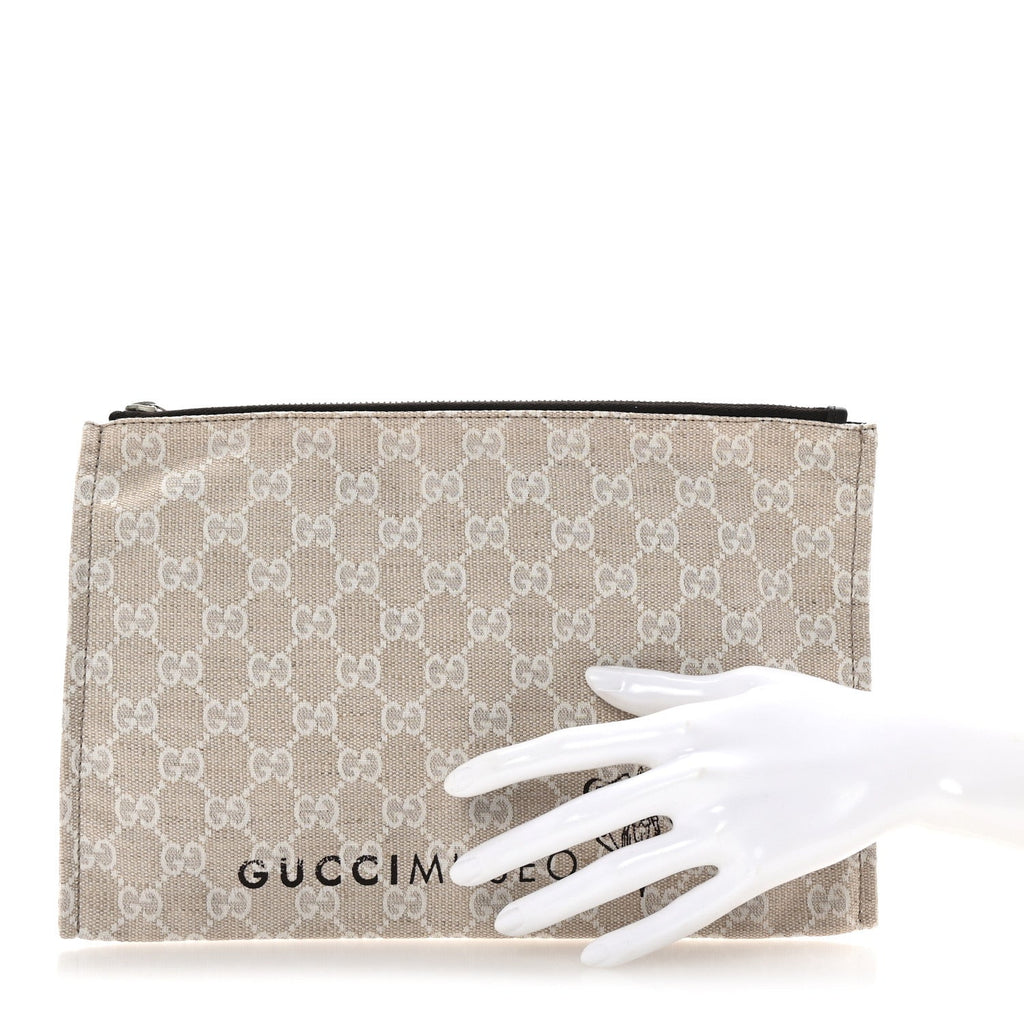 Canvas Museo GG  Zip Pouch Beige