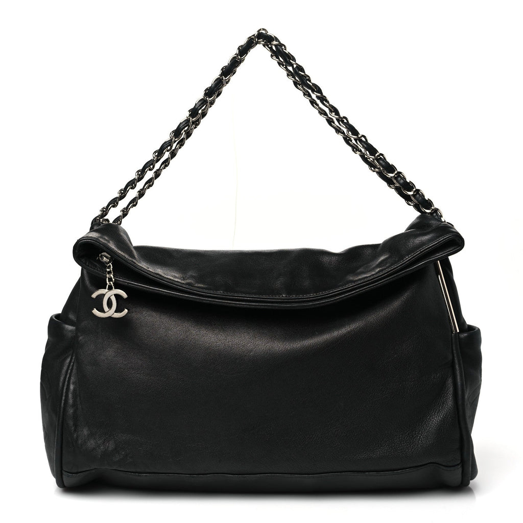 Lambskin Large Ultimate Soft Tote Black