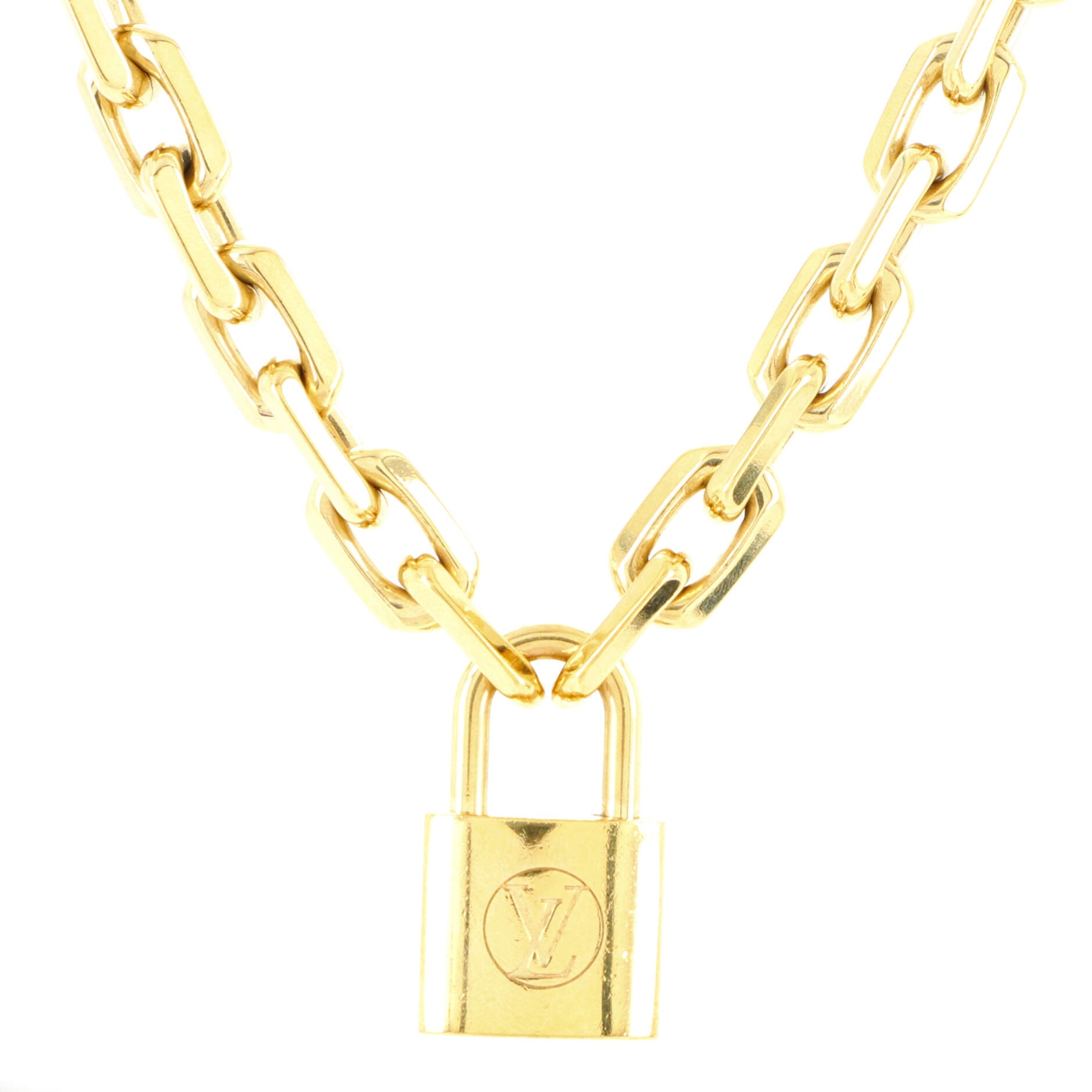 LV Edge Cadenas Necklace Brass