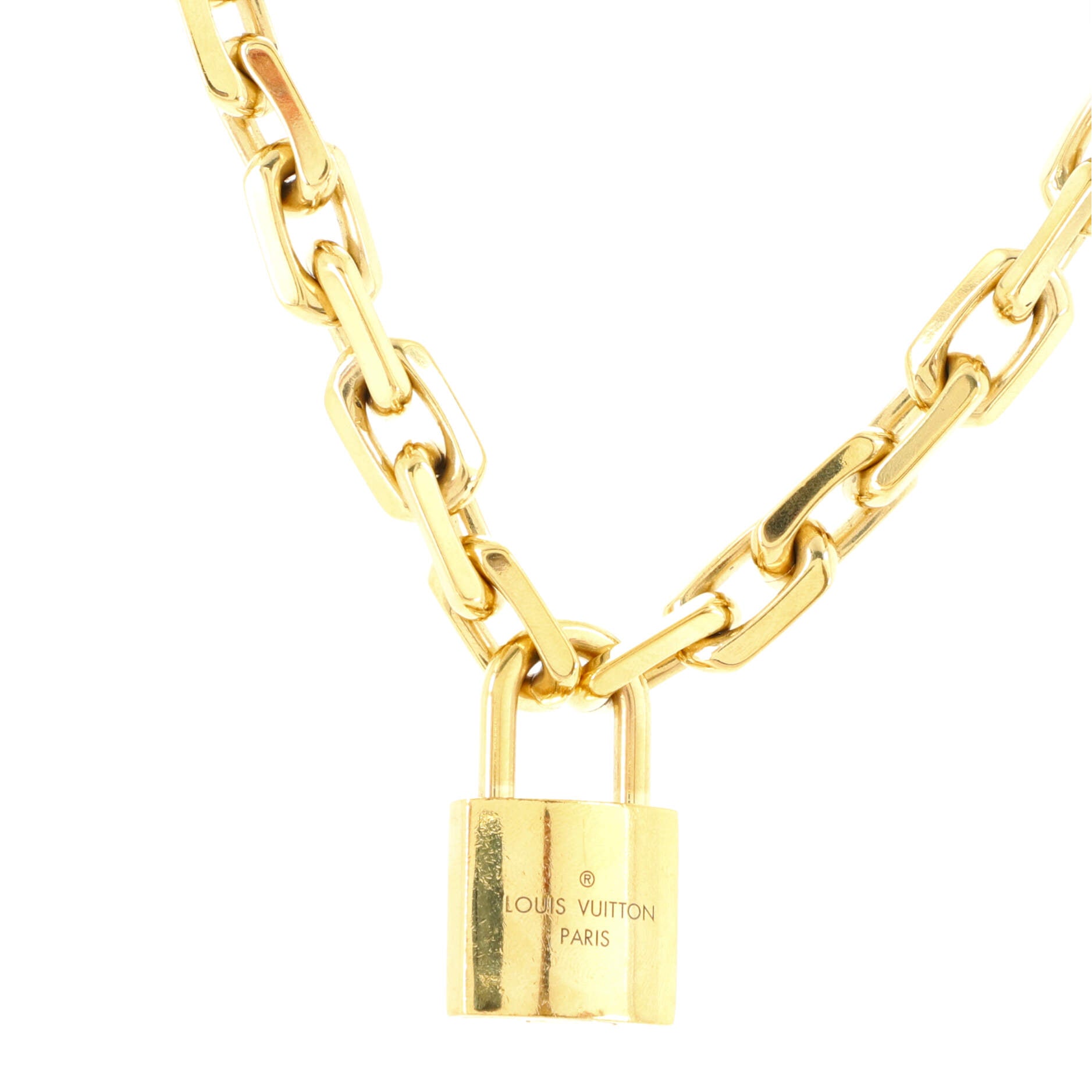 LV Edge Cadenas Necklace Brass