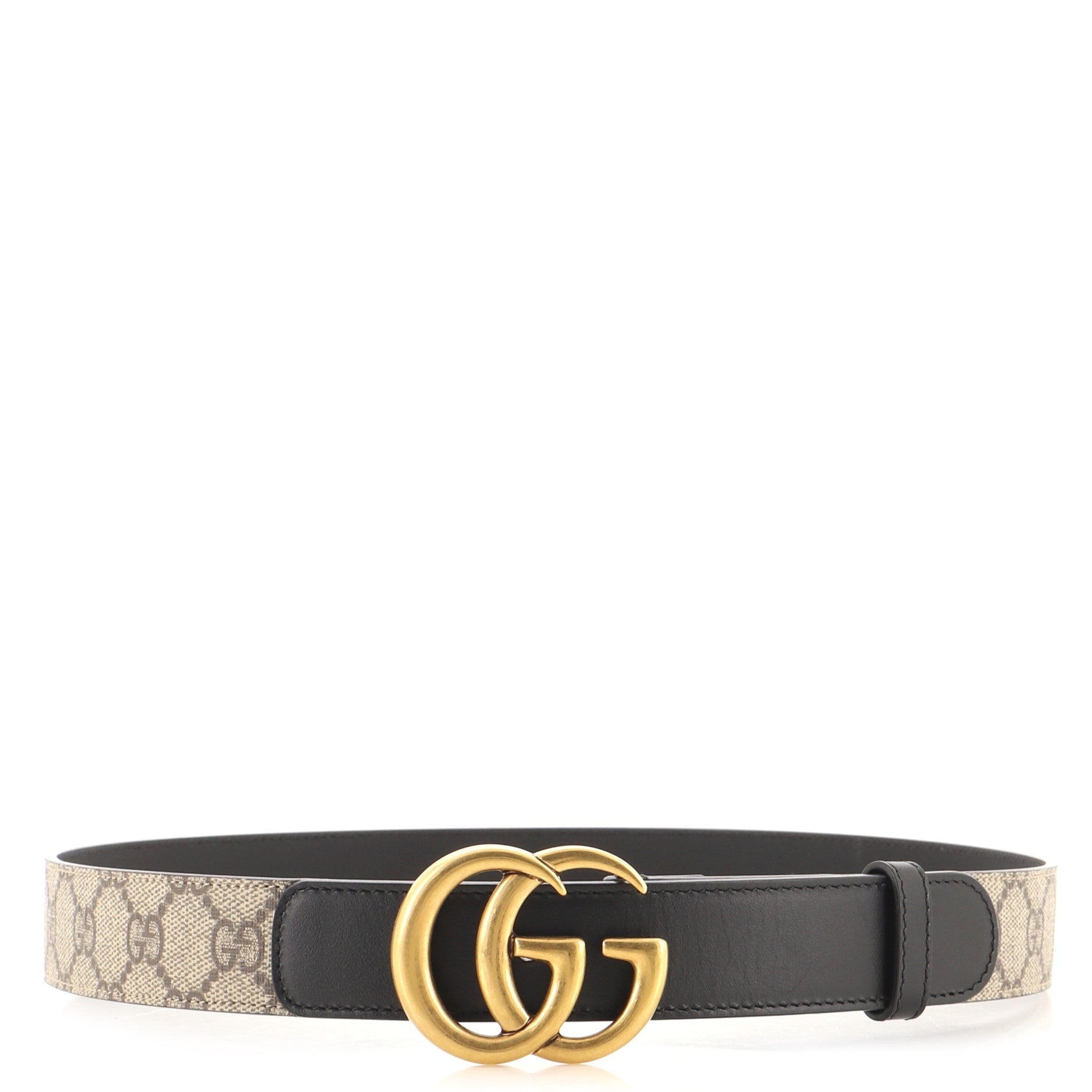 GG Marmont Belt GG Coated Canvas and Leather Medium 80