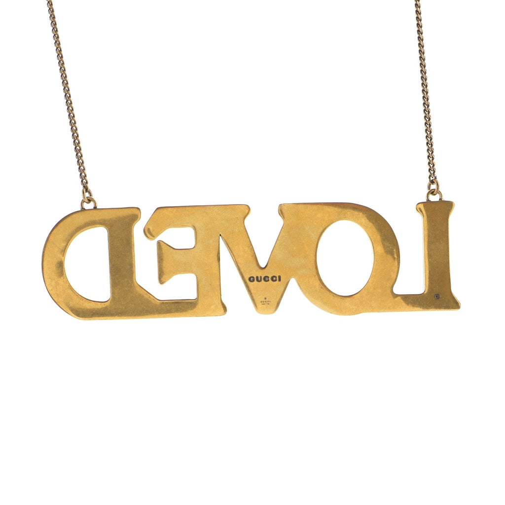 Loved Collar Necklace Crystal Embellished Metal