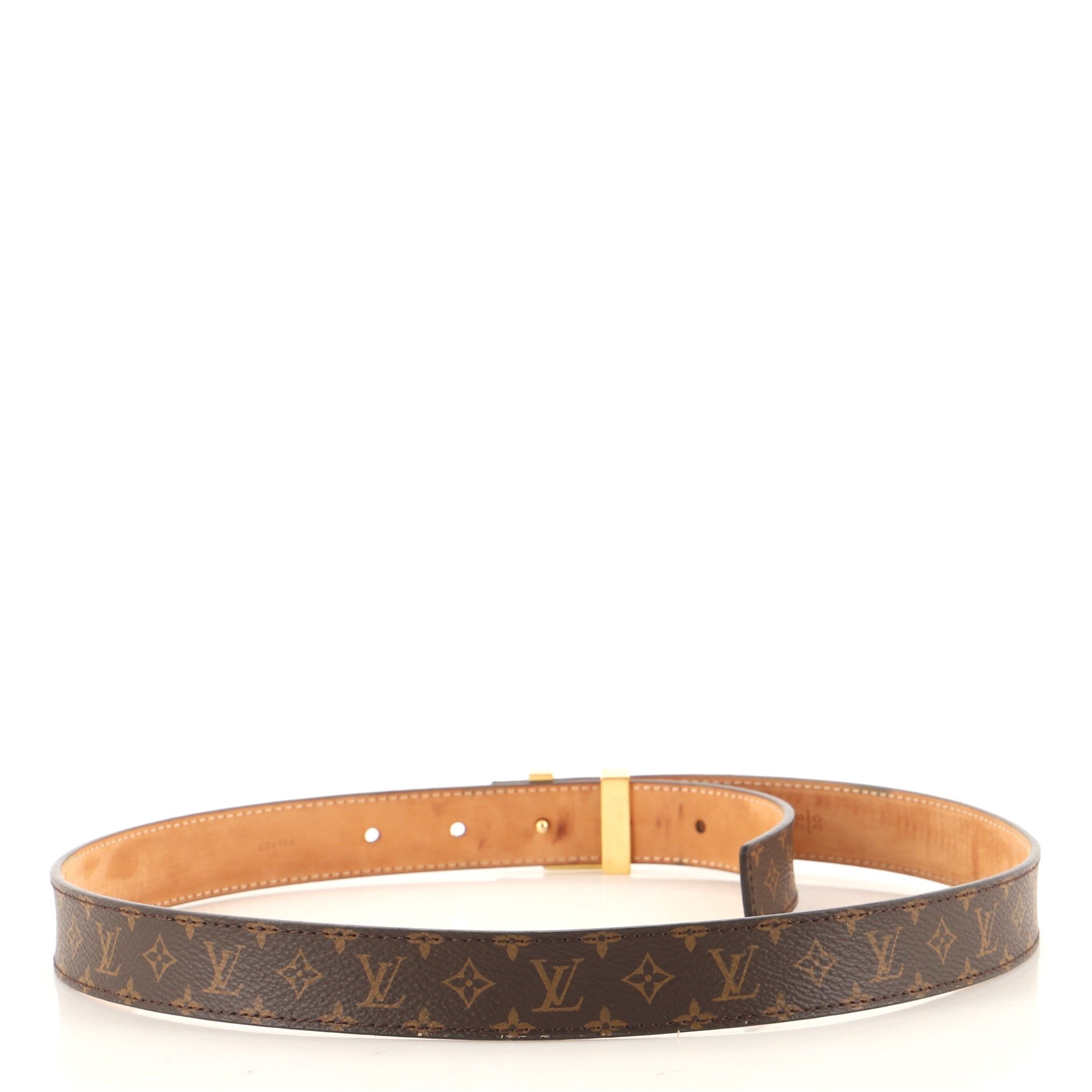 LV Initiales Belt Monogram Canvas Thin 75