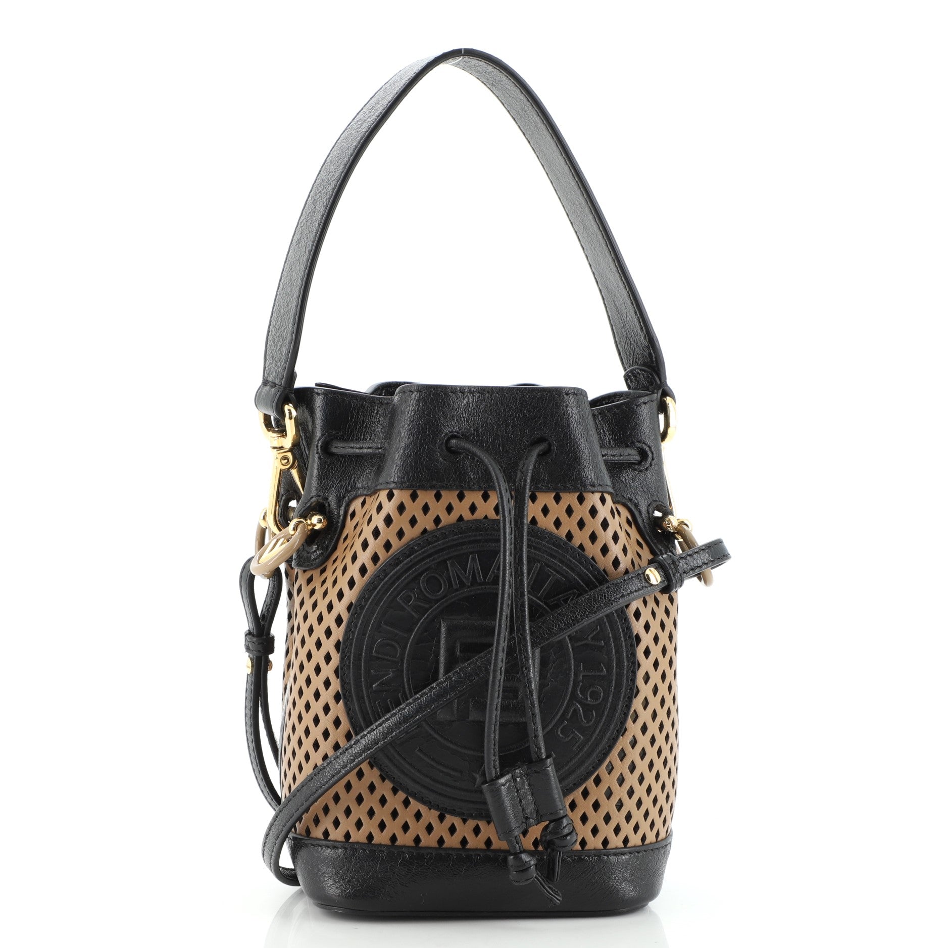 Mon Tresor Bucket Bag Perforated Leather Mini