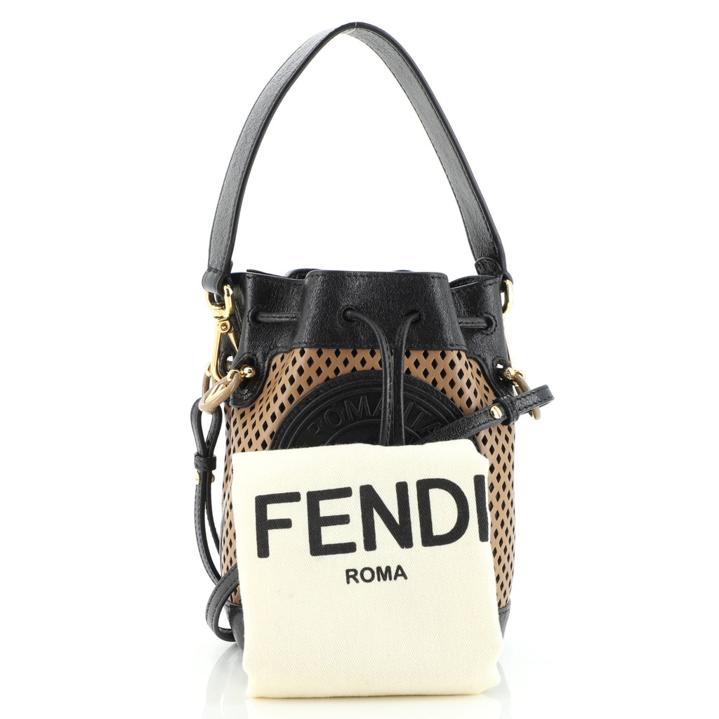 Mon Tresor Bucket Bag Perforated Leather Mini