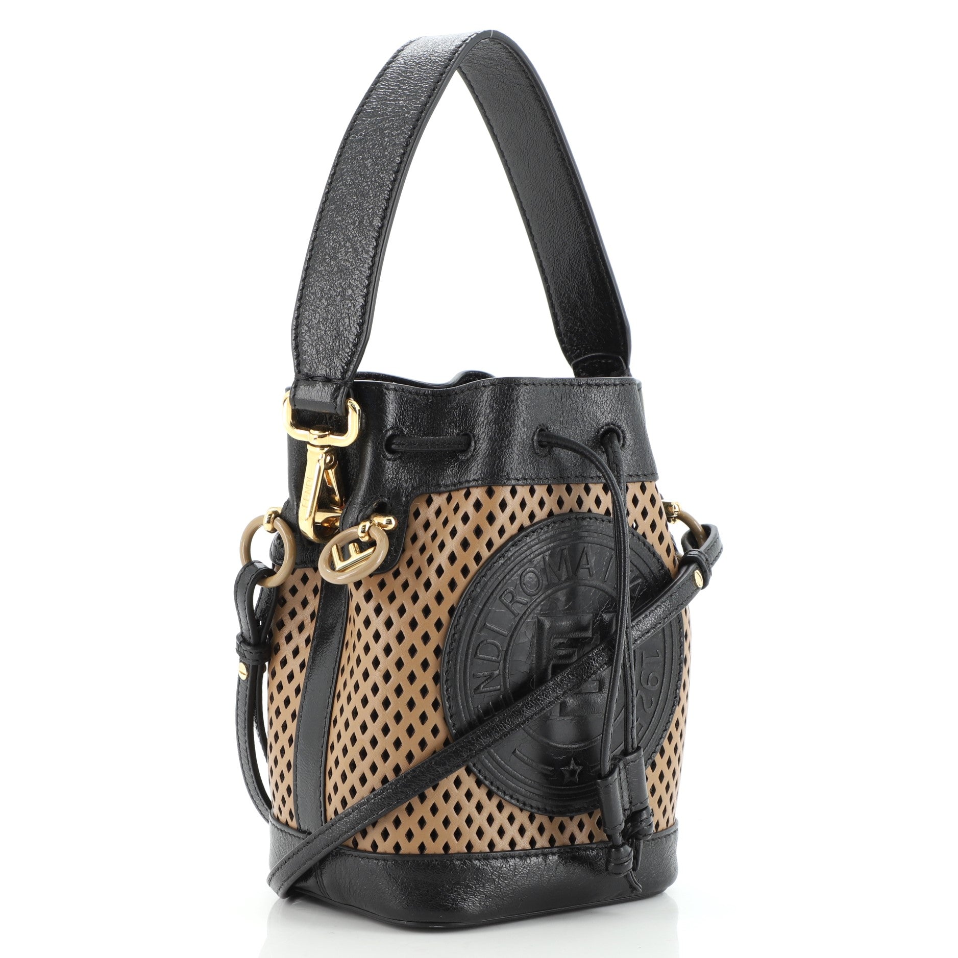 Mon Tresor Bucket Bag Perforated Leather Mini