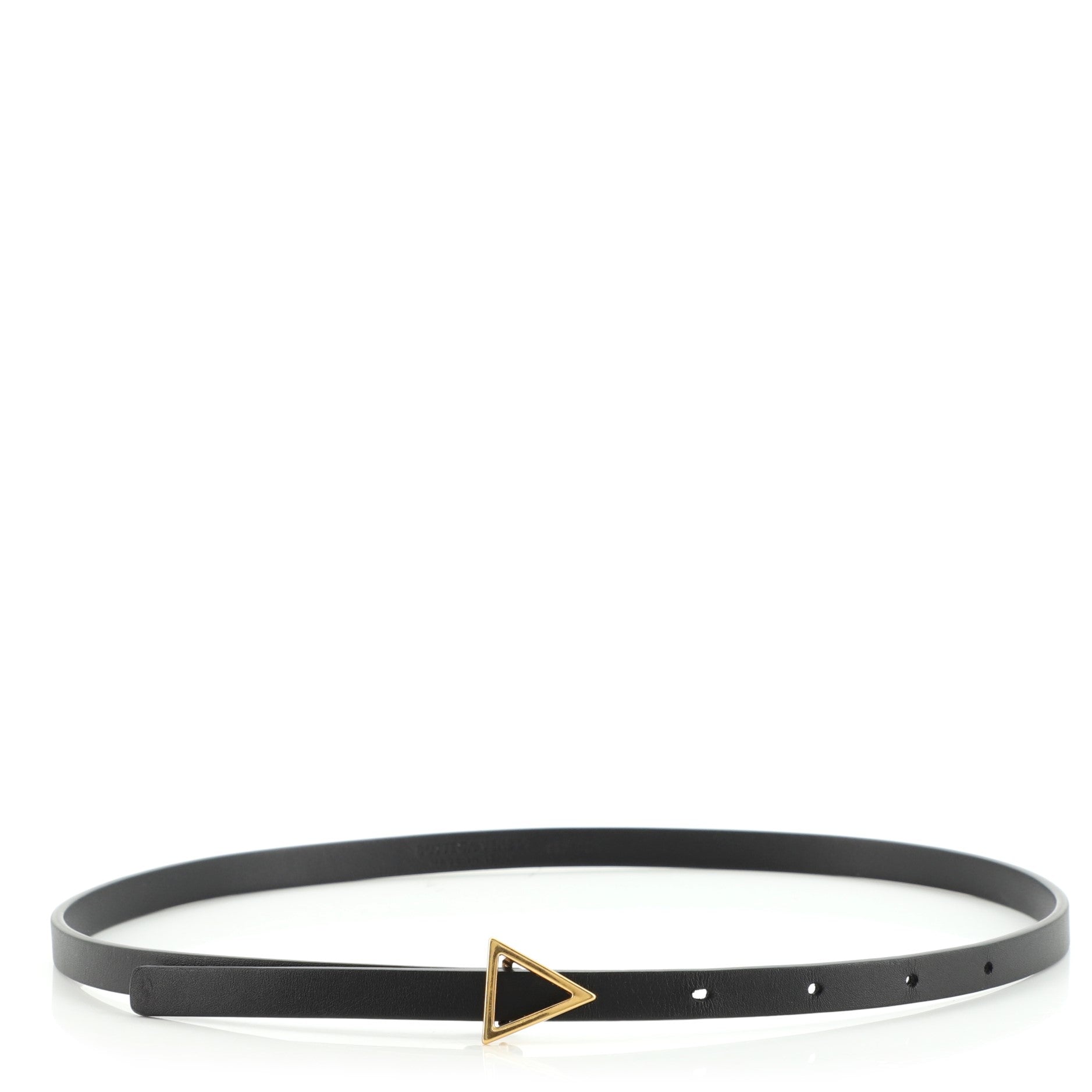 Trinagle Buckle Skinny Belt Leather Thin 65