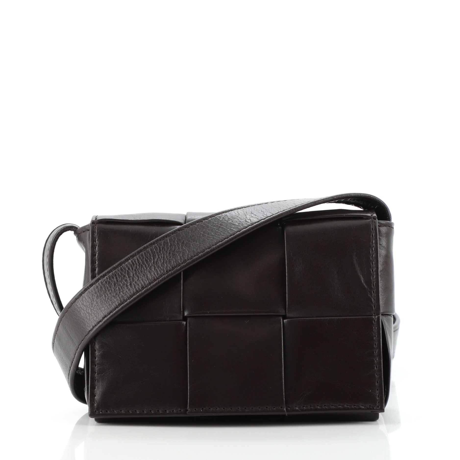Cassette Crossbody Bag Maxi Intrecciato Leather Extra Mini