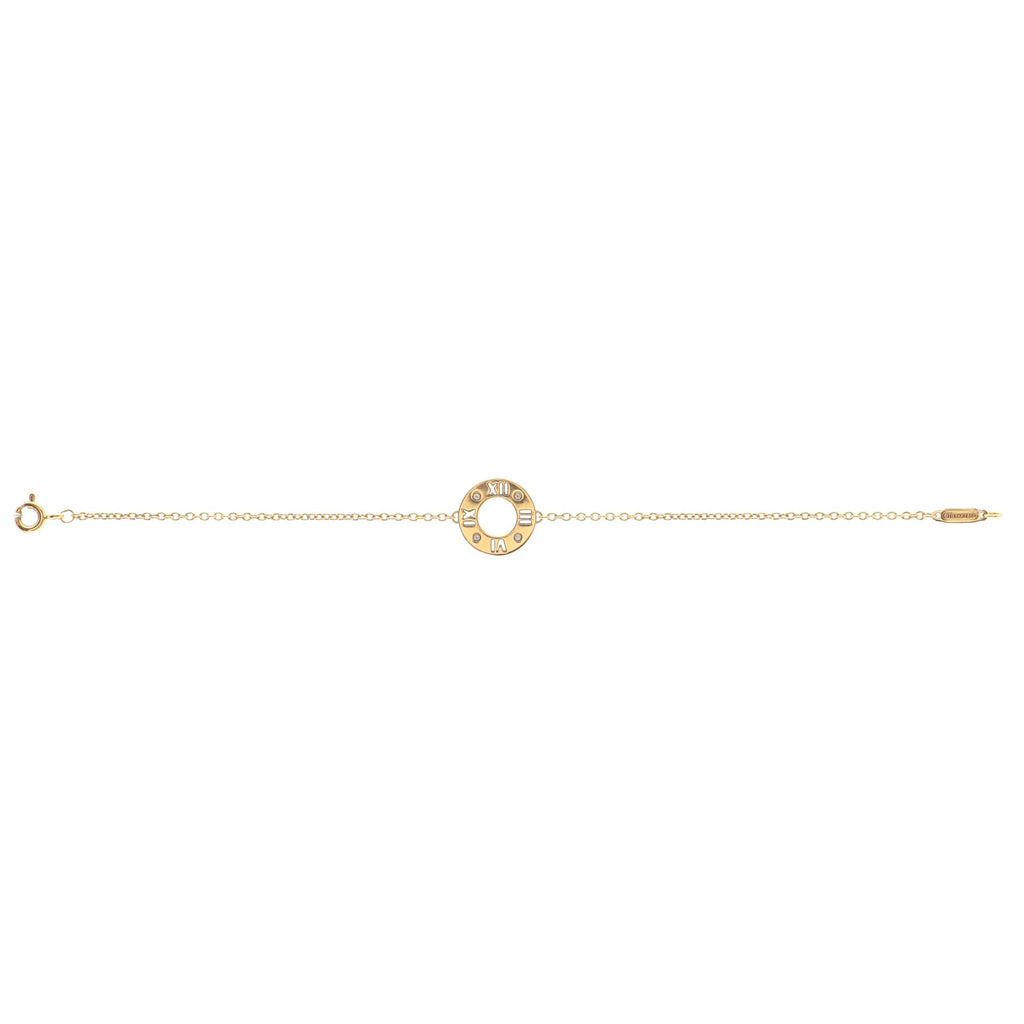 Atlas Pierced Chain Bracelet 18K Yellow Gold with Diamonds