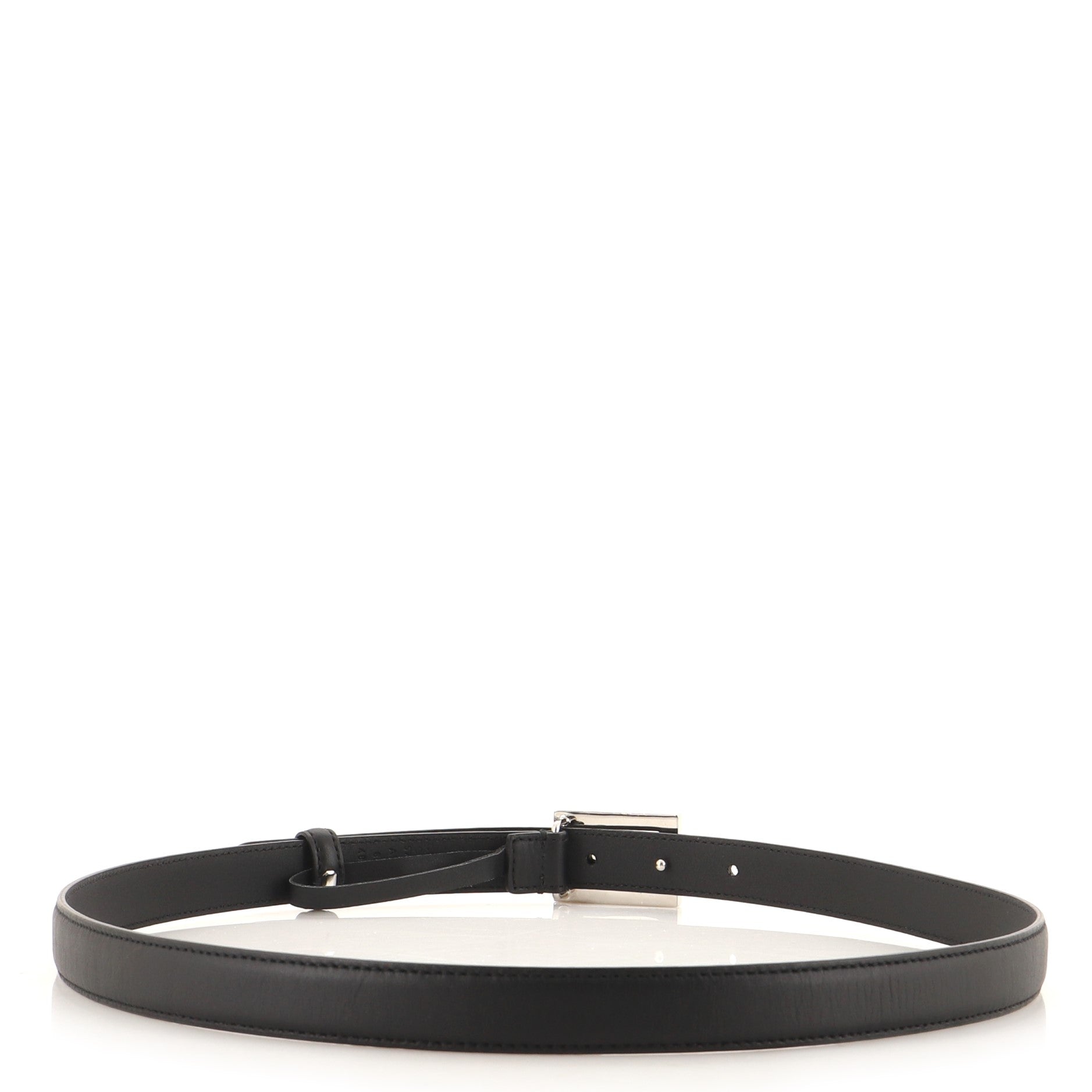 Madelyn Belt Leather with Crystal Buckle Thin 85