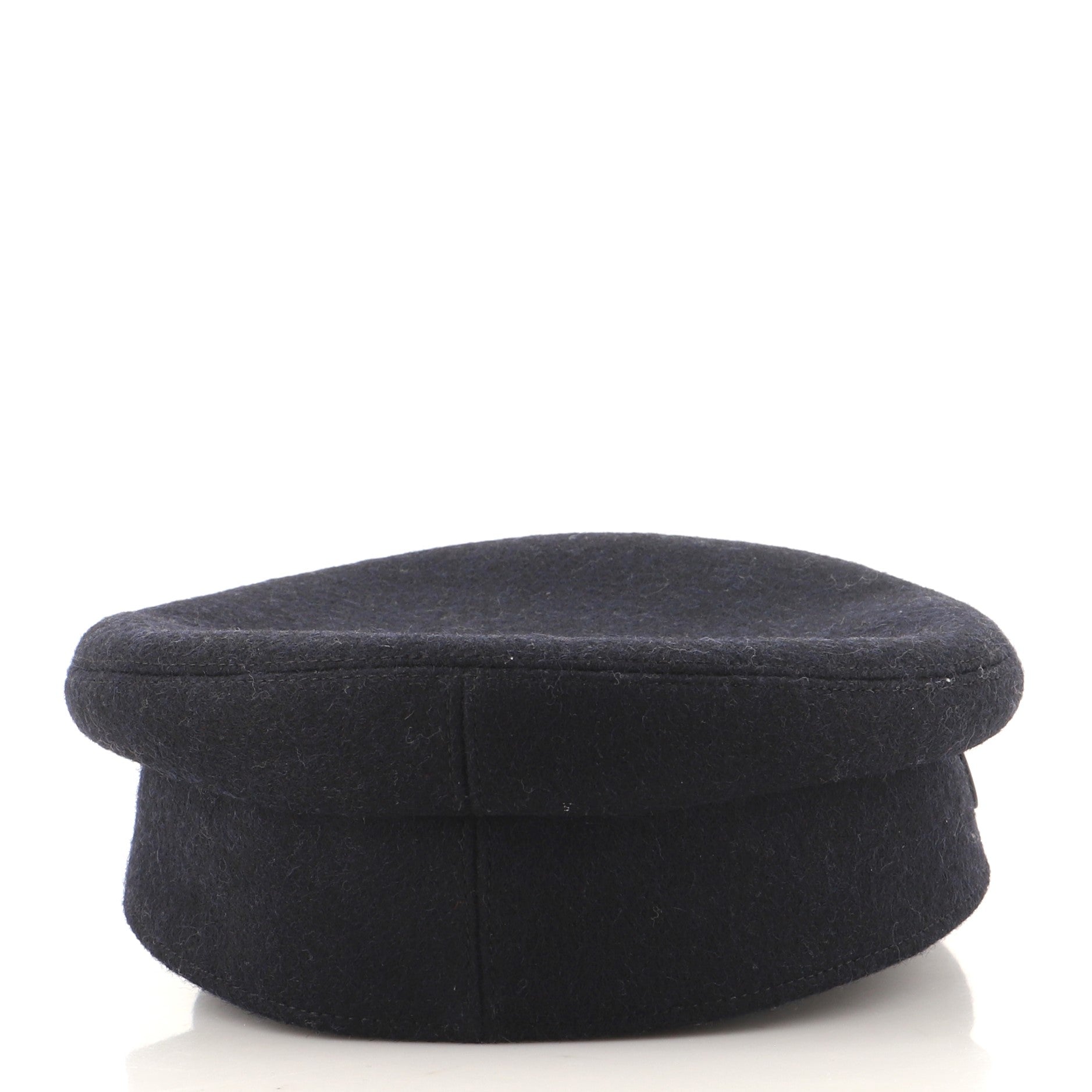 Deauville Newsboy Cap Cashmere with Braided Leather XXL