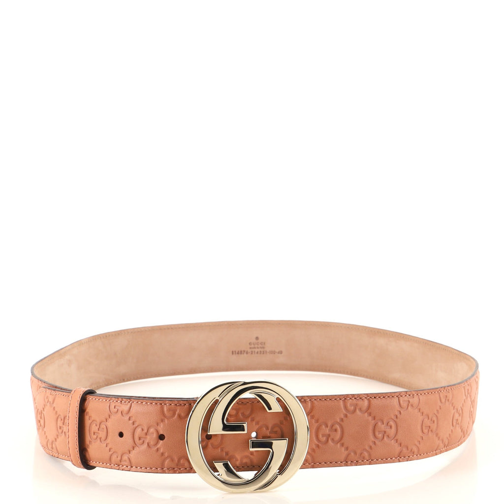 Interlocking G Belt Guccissima Leather Wide 100