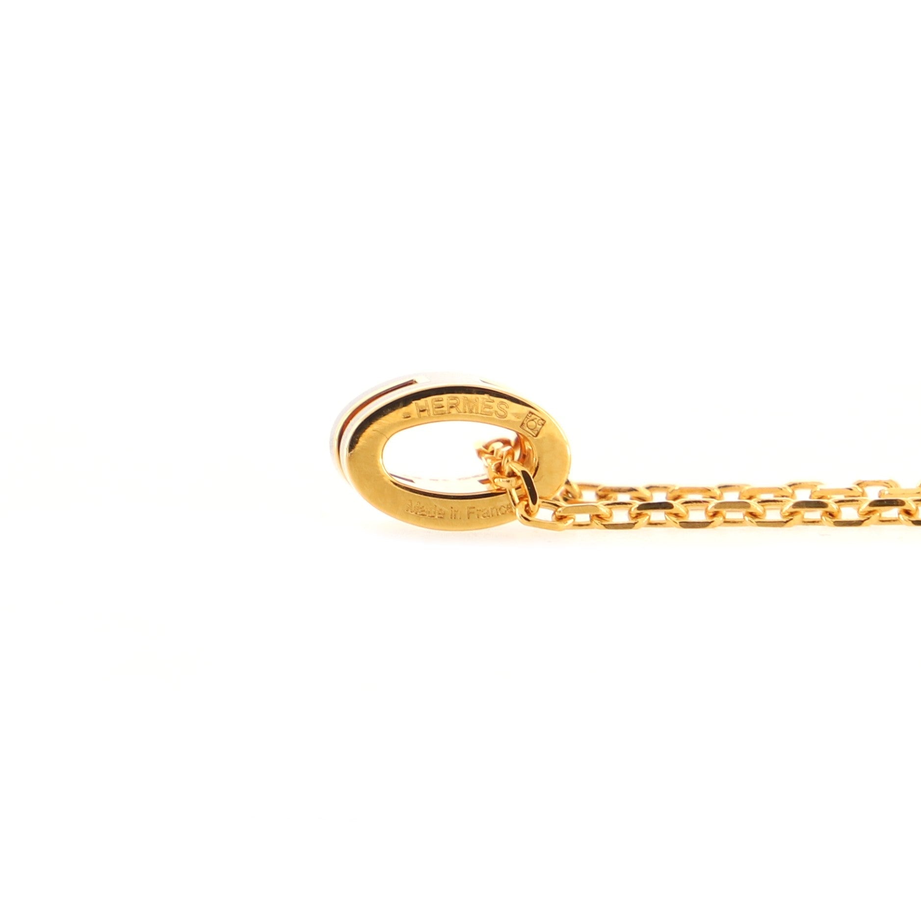Pop H Pendant Chain Necklace Metal and Enamel Mini