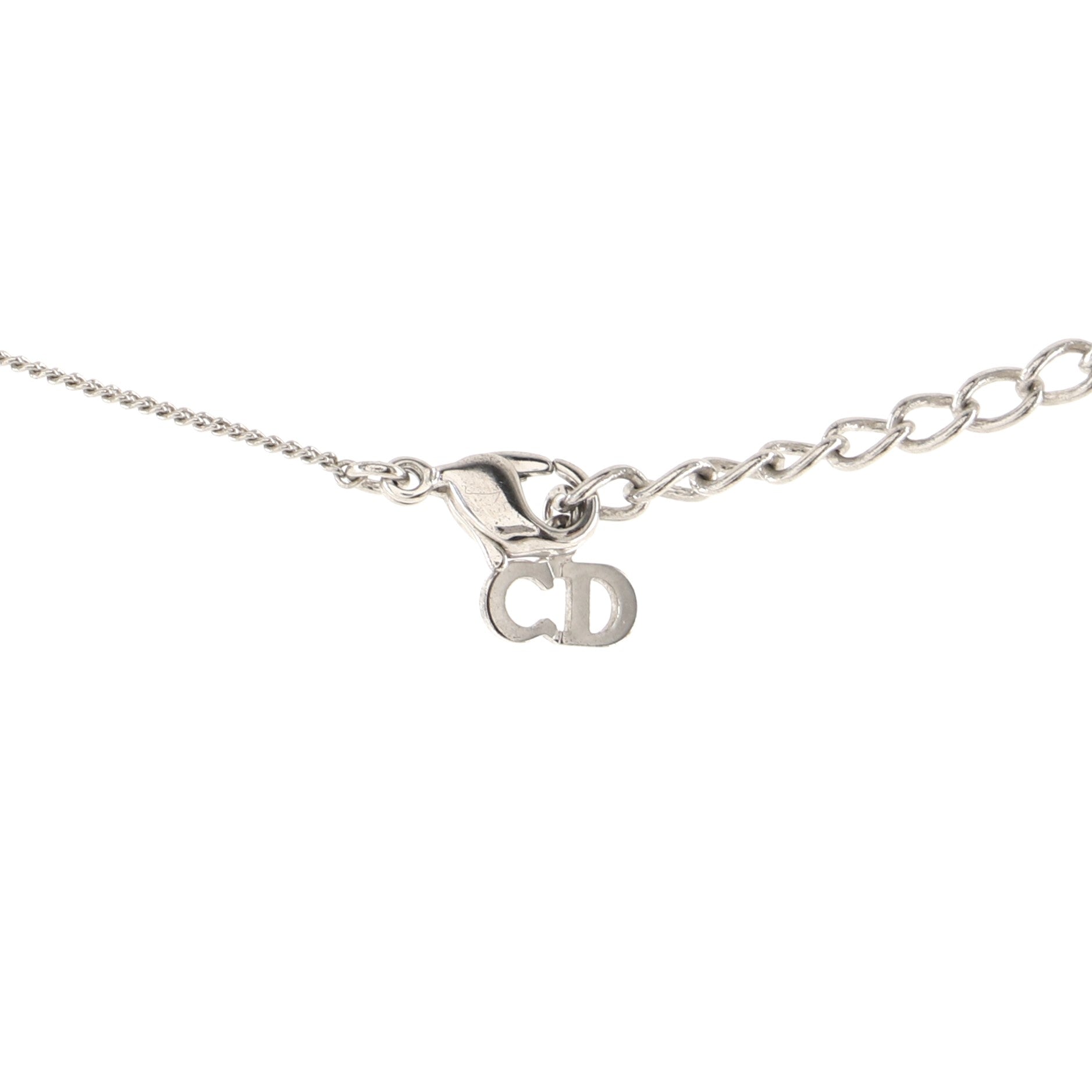 Vintage Logo Lock Pendant Necklace Metal