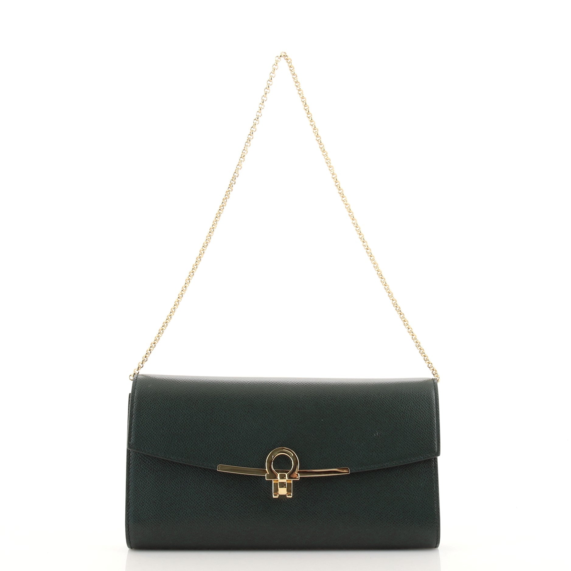 Gancini Clip Clutch Leather Mini