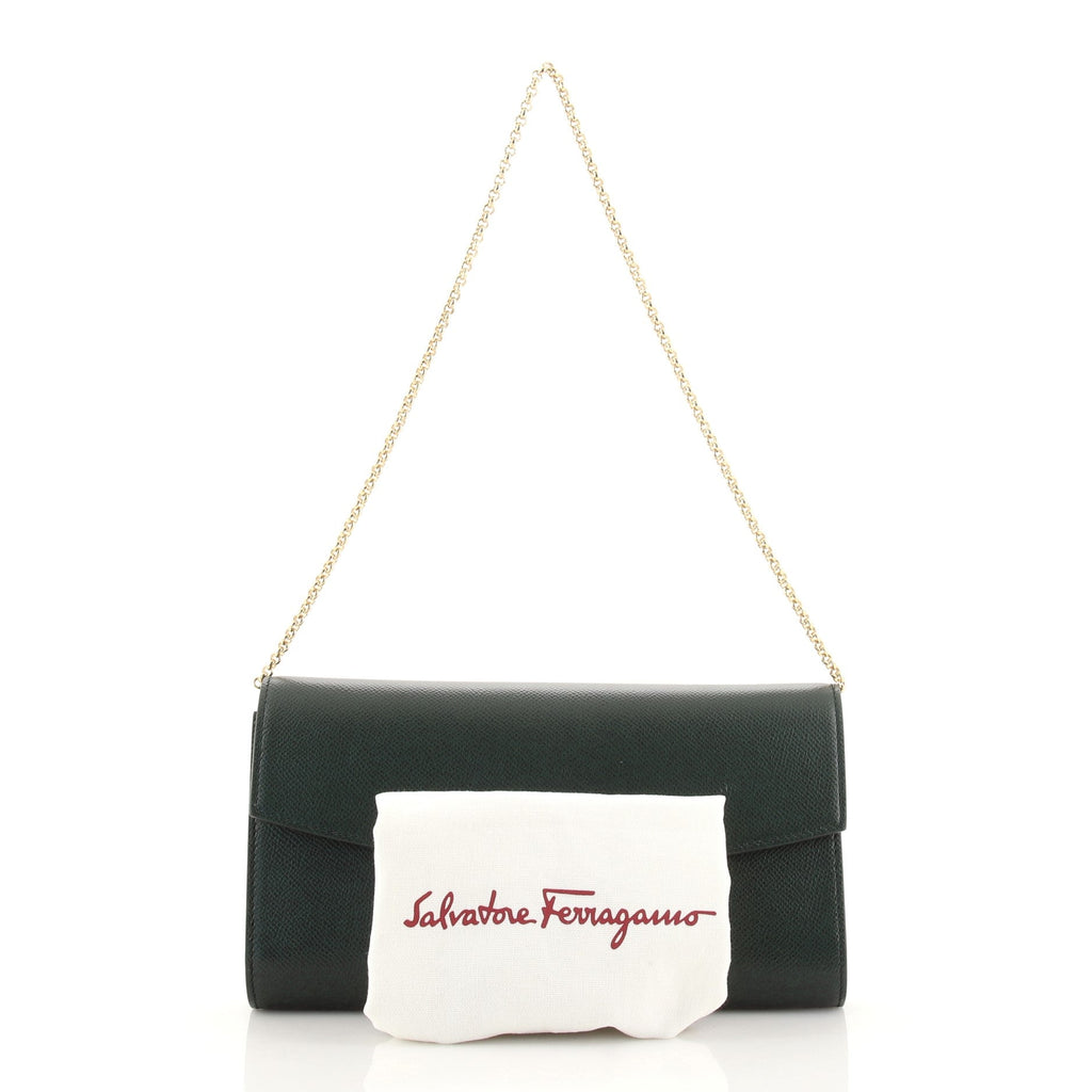 Gancini Clip Clutch Leather Mini