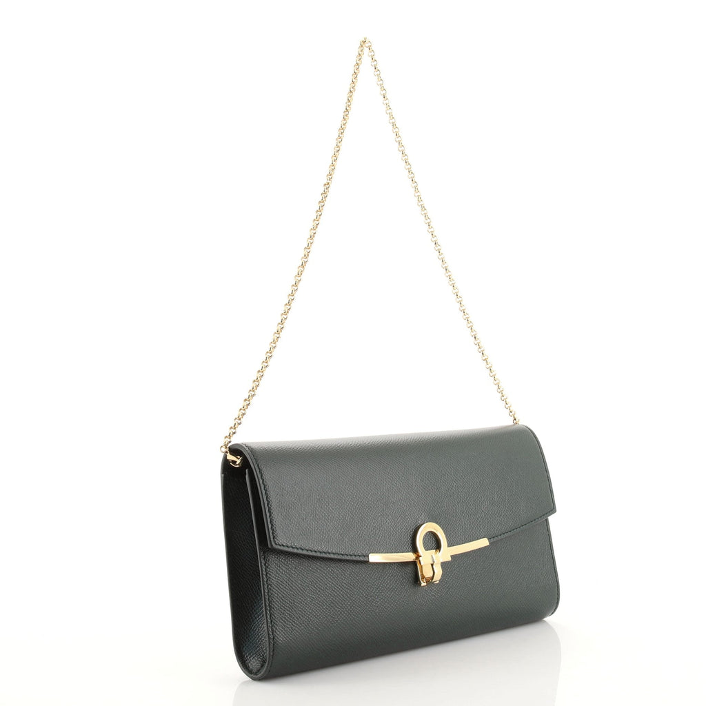 Gancini Clip Clutch Leather Mini