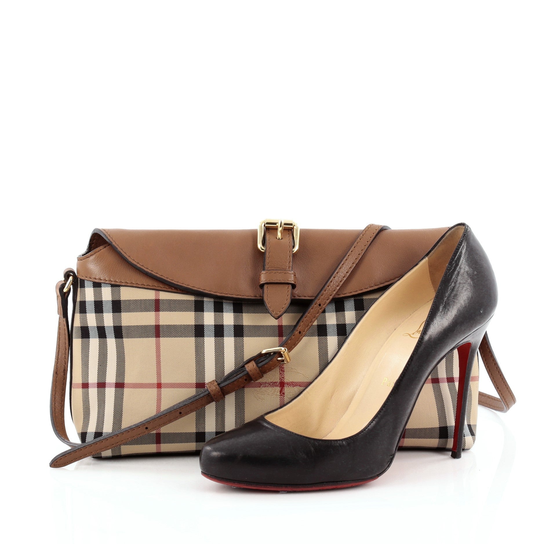 Leah Clutch Bag Horseferry Check Canvas Small
