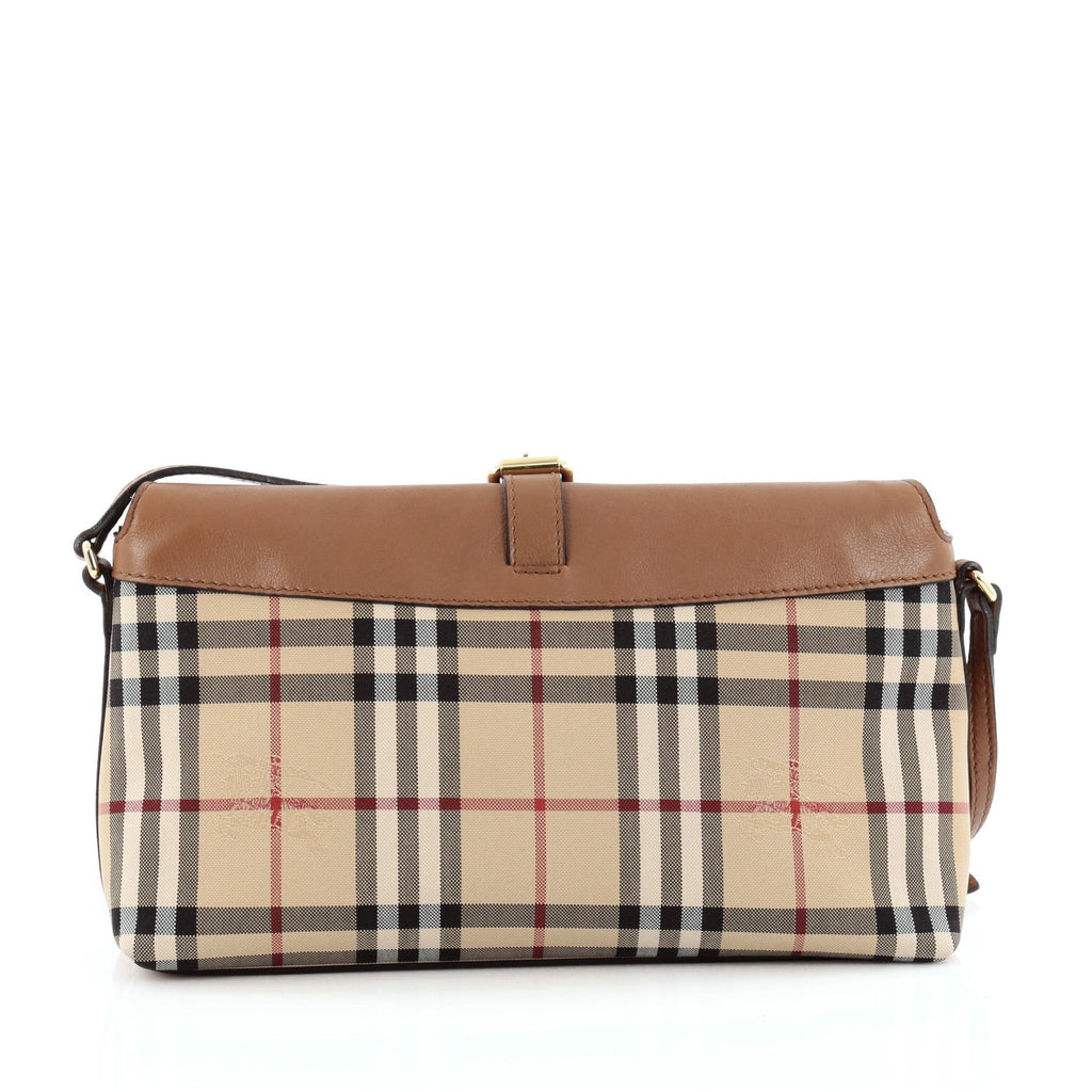 Leah Clutch Bag Horseferry Check Canvas Small
