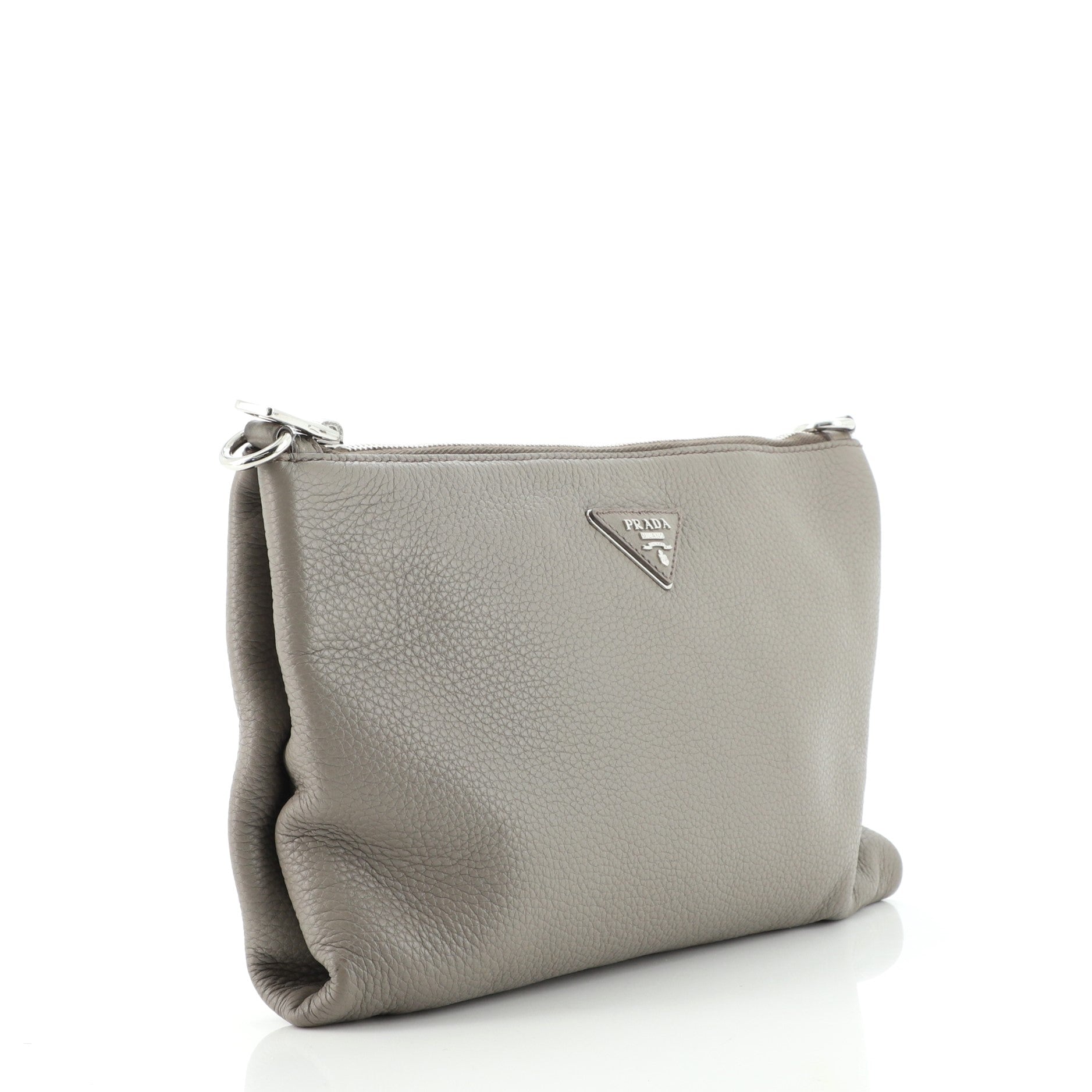 Flat Zip Crossbody Bag Vitello Daino Mini
