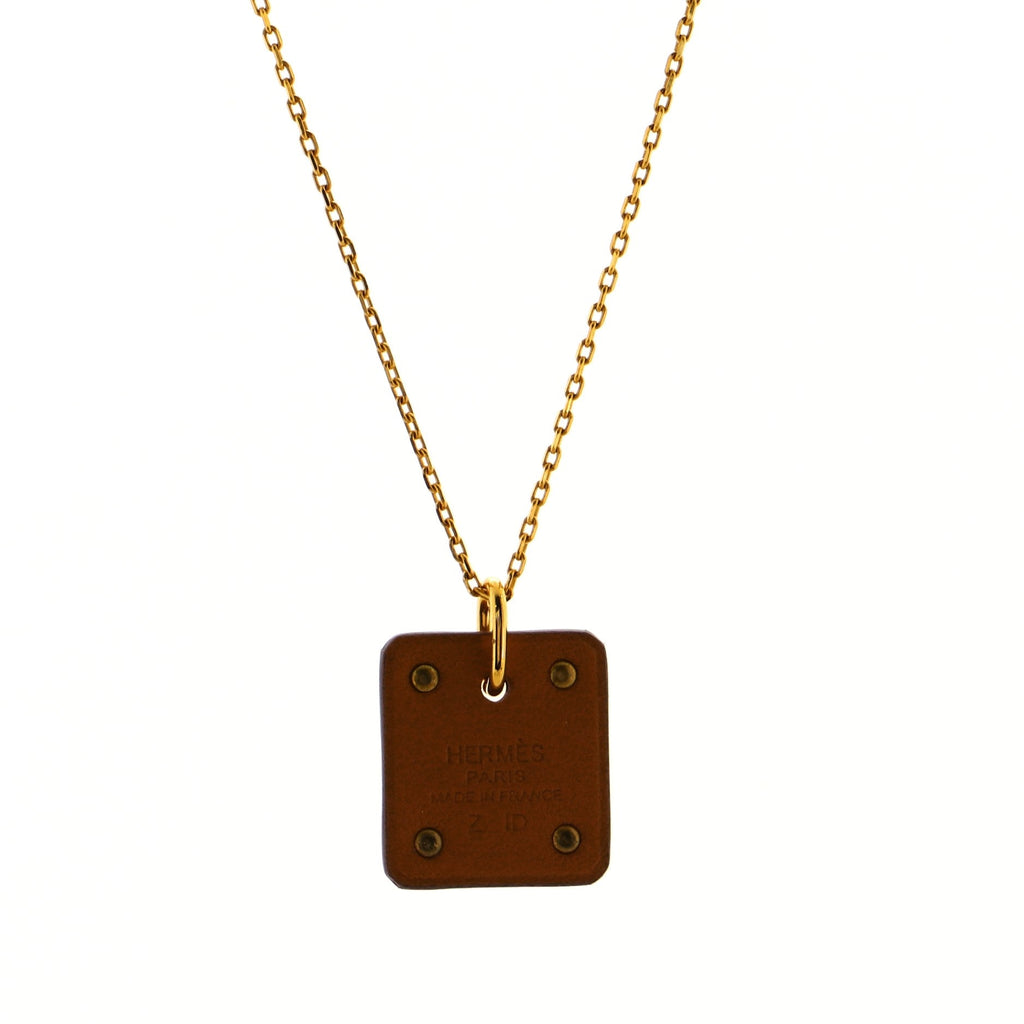 As de Coeur Pendant Necklace Metal and Leather Small