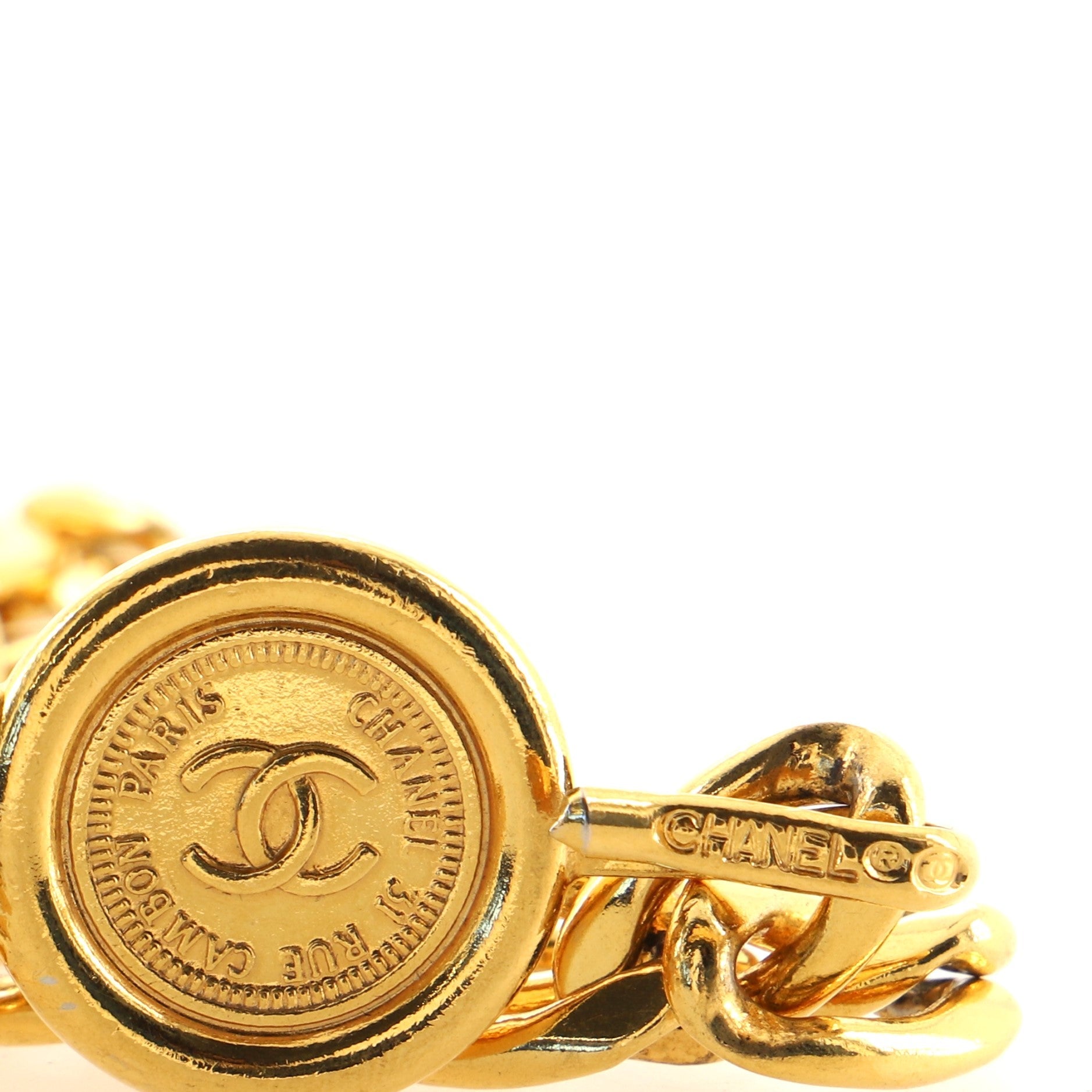 Vintage Medallion Charms Chain Belt Metal 90