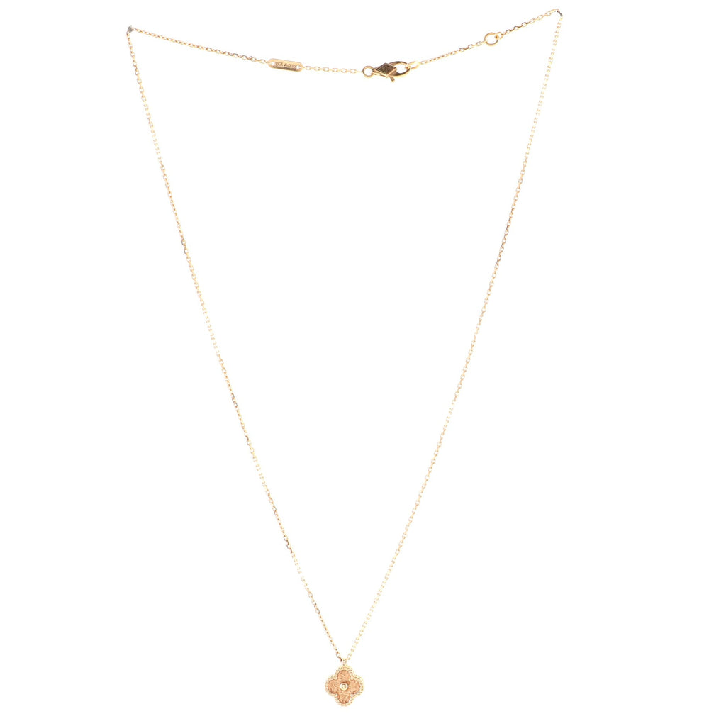 Sweet Alhambra Pendant Necklace 18K Rose Gold
